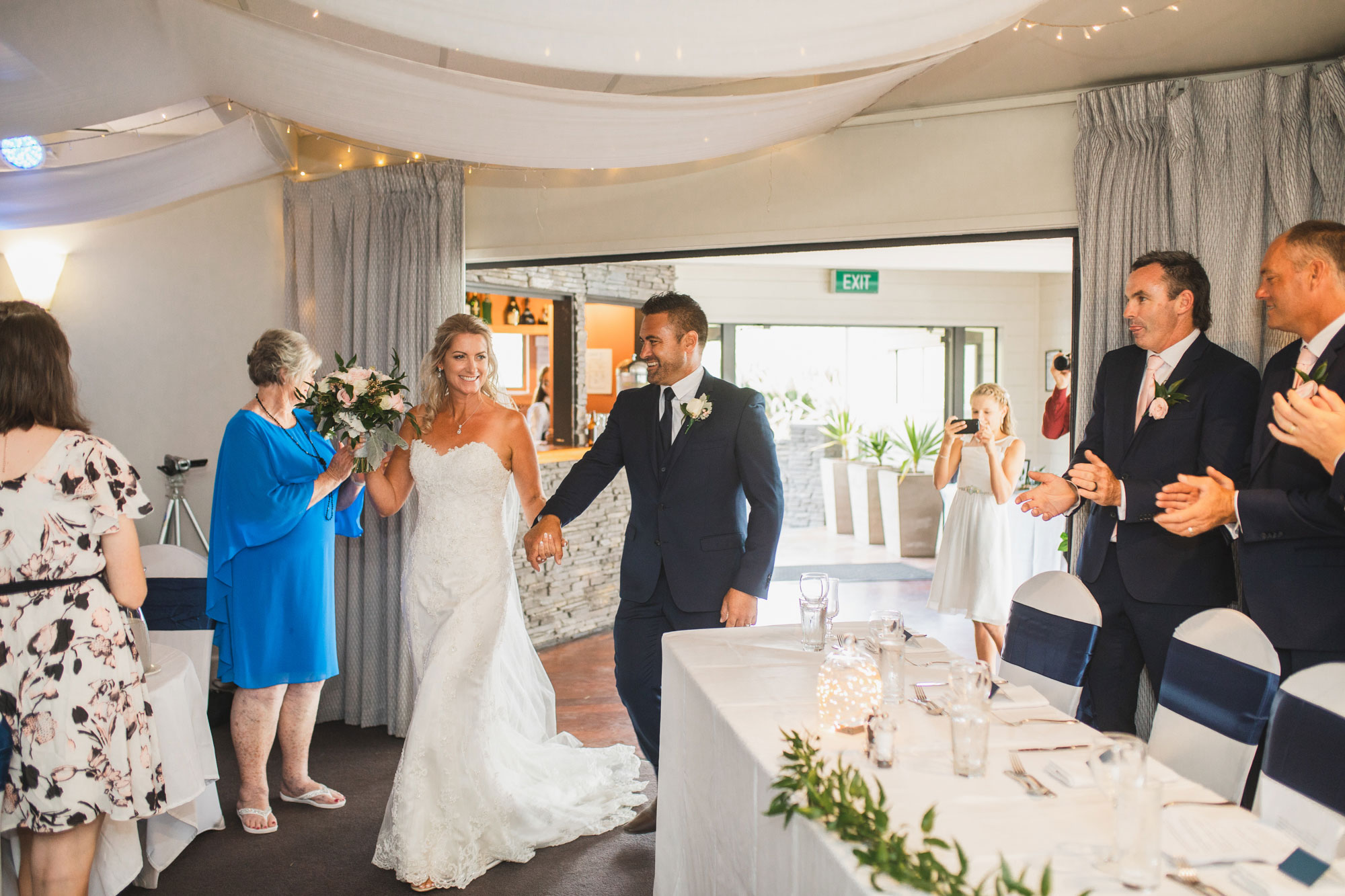auckland castaways wedding bride and groom introduction reception