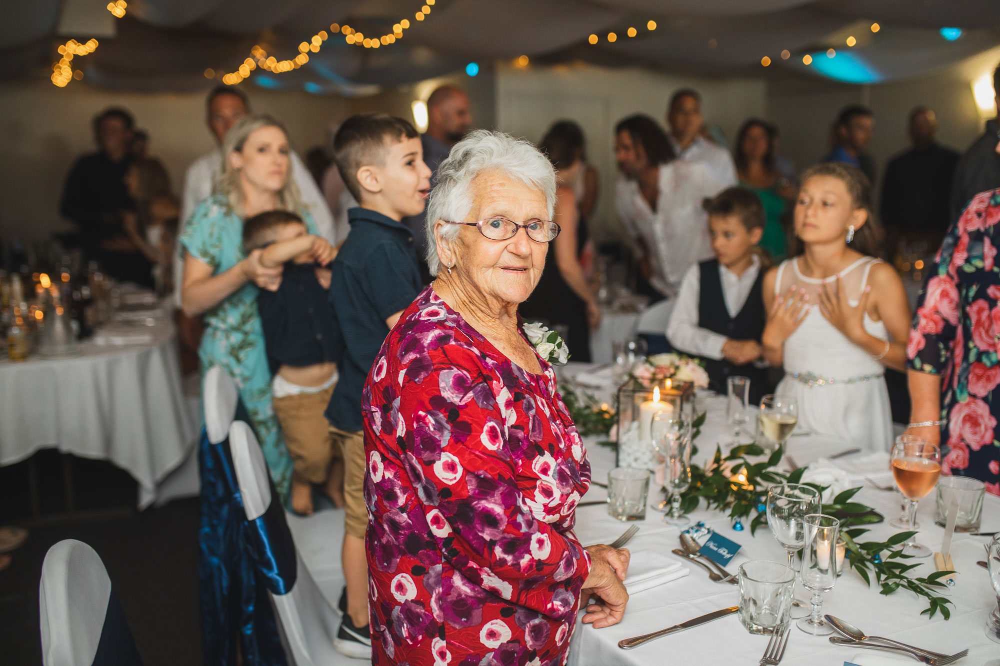 auckland castaways wedding guests at reception