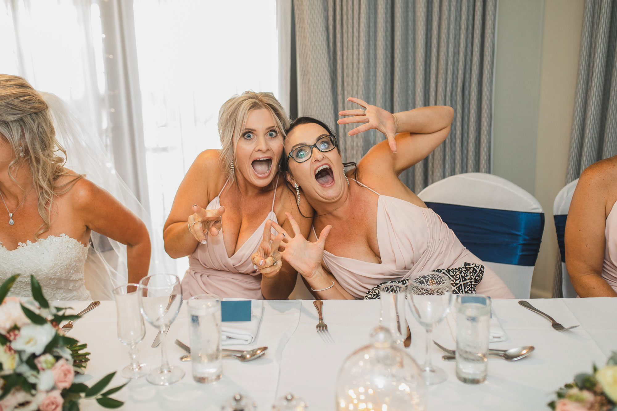 auckland castaways wedding bridesmaids having fun