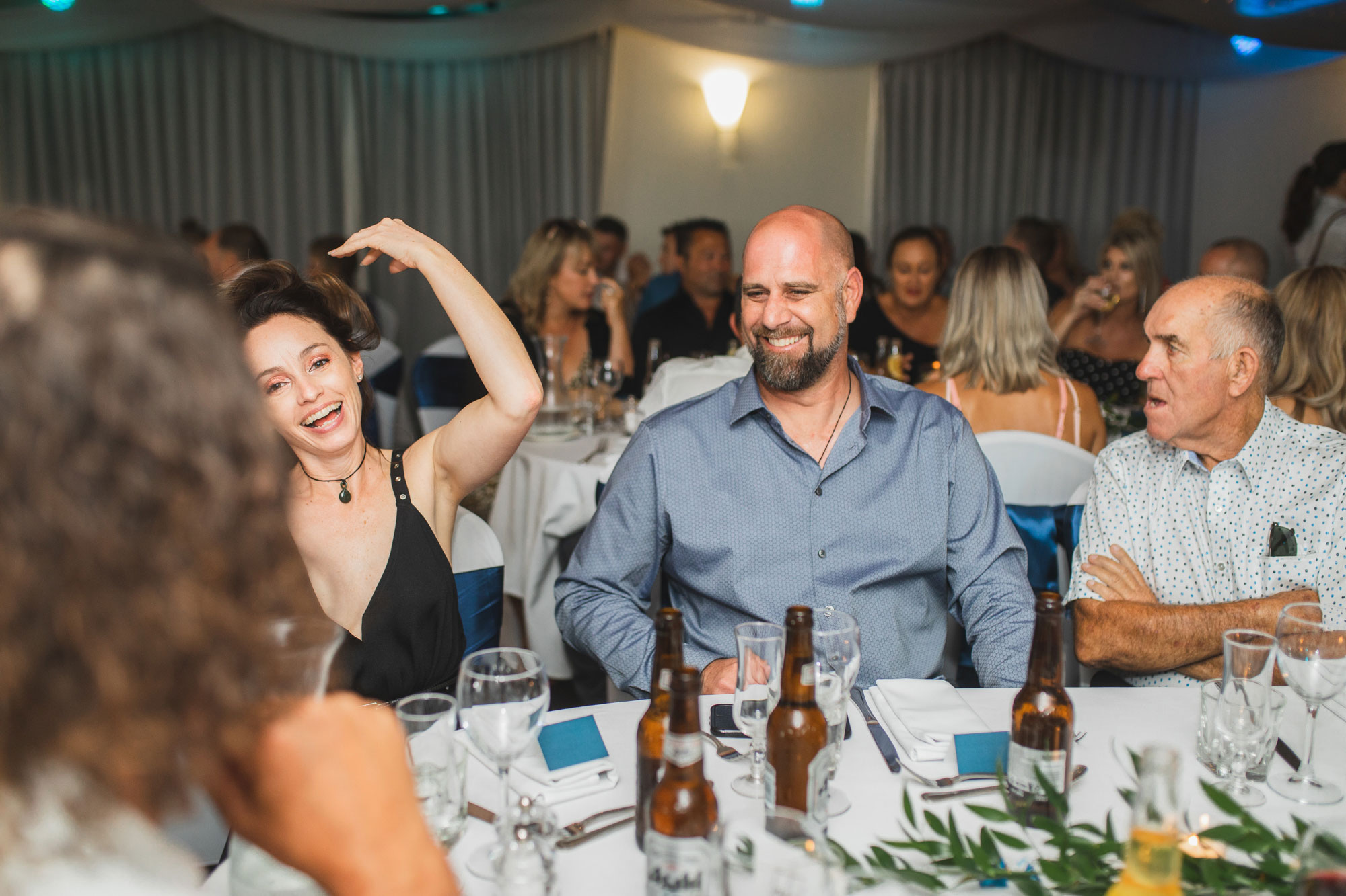 auckland castaways wedding guests chatting