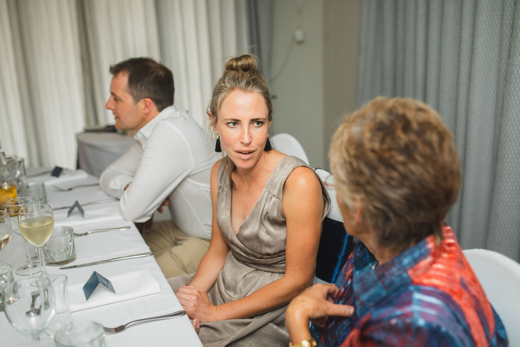 auckland castaways wedding reception guests talking