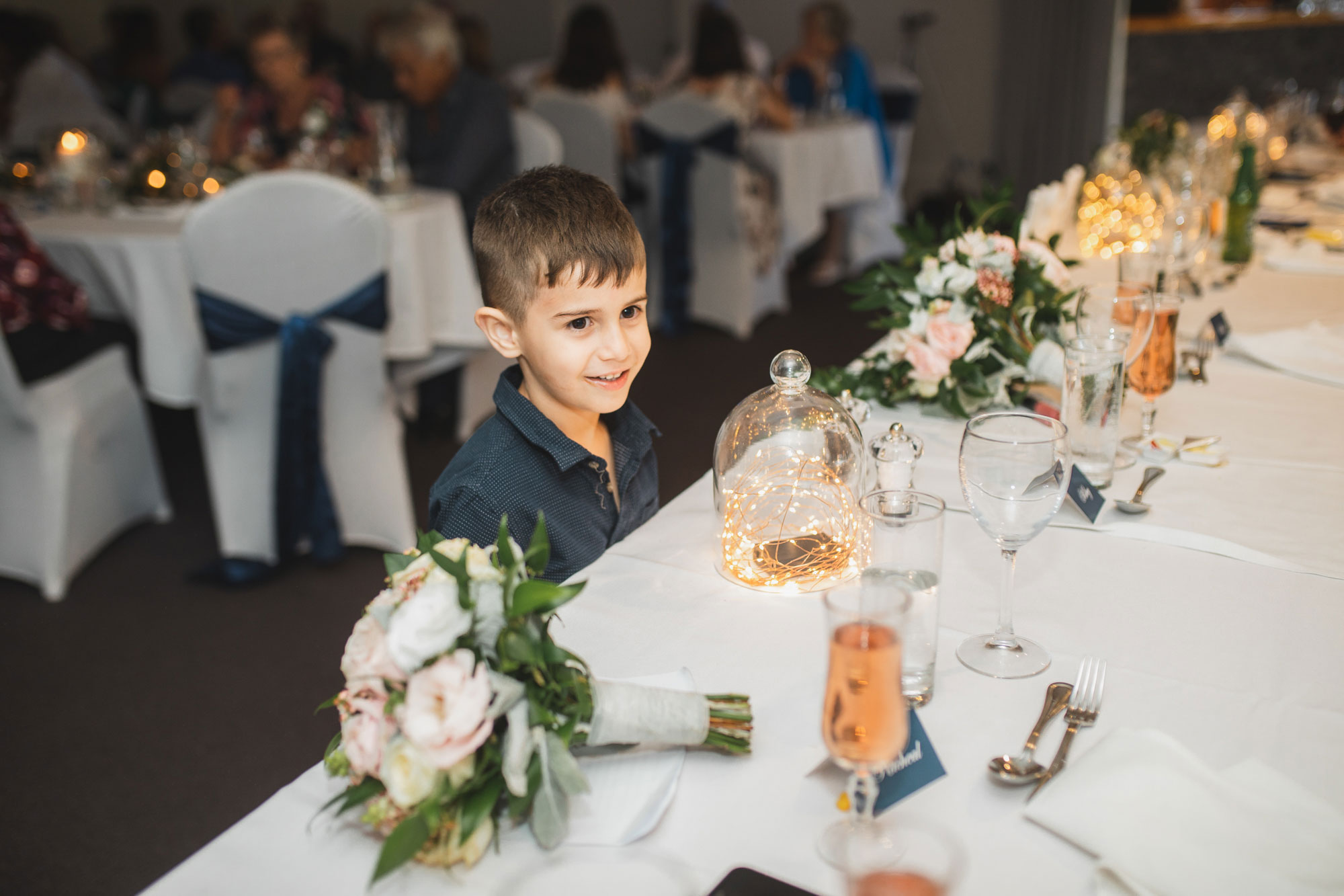 auckland castaways wedding boy at reception