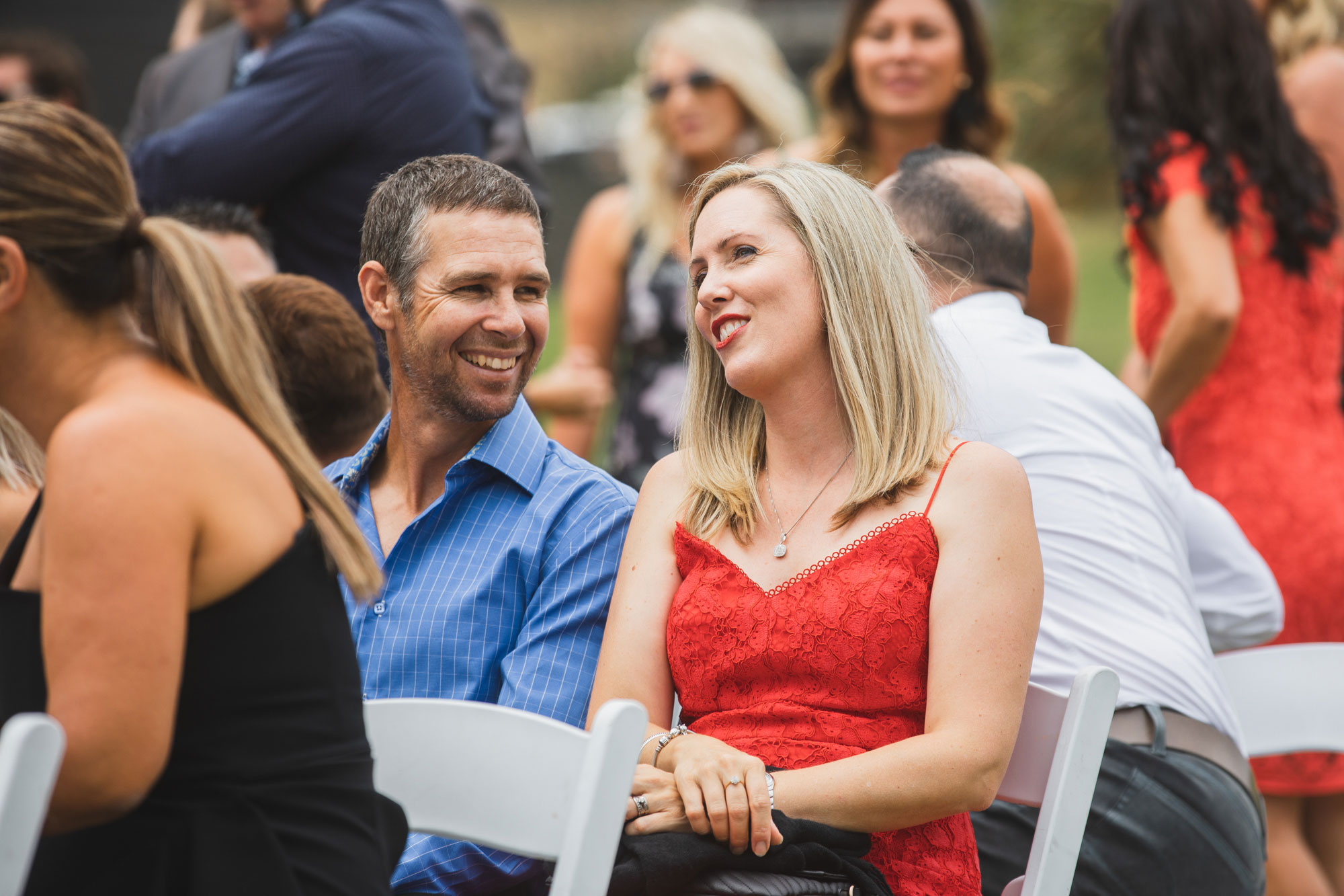 auckland castaways wedding guests chatting