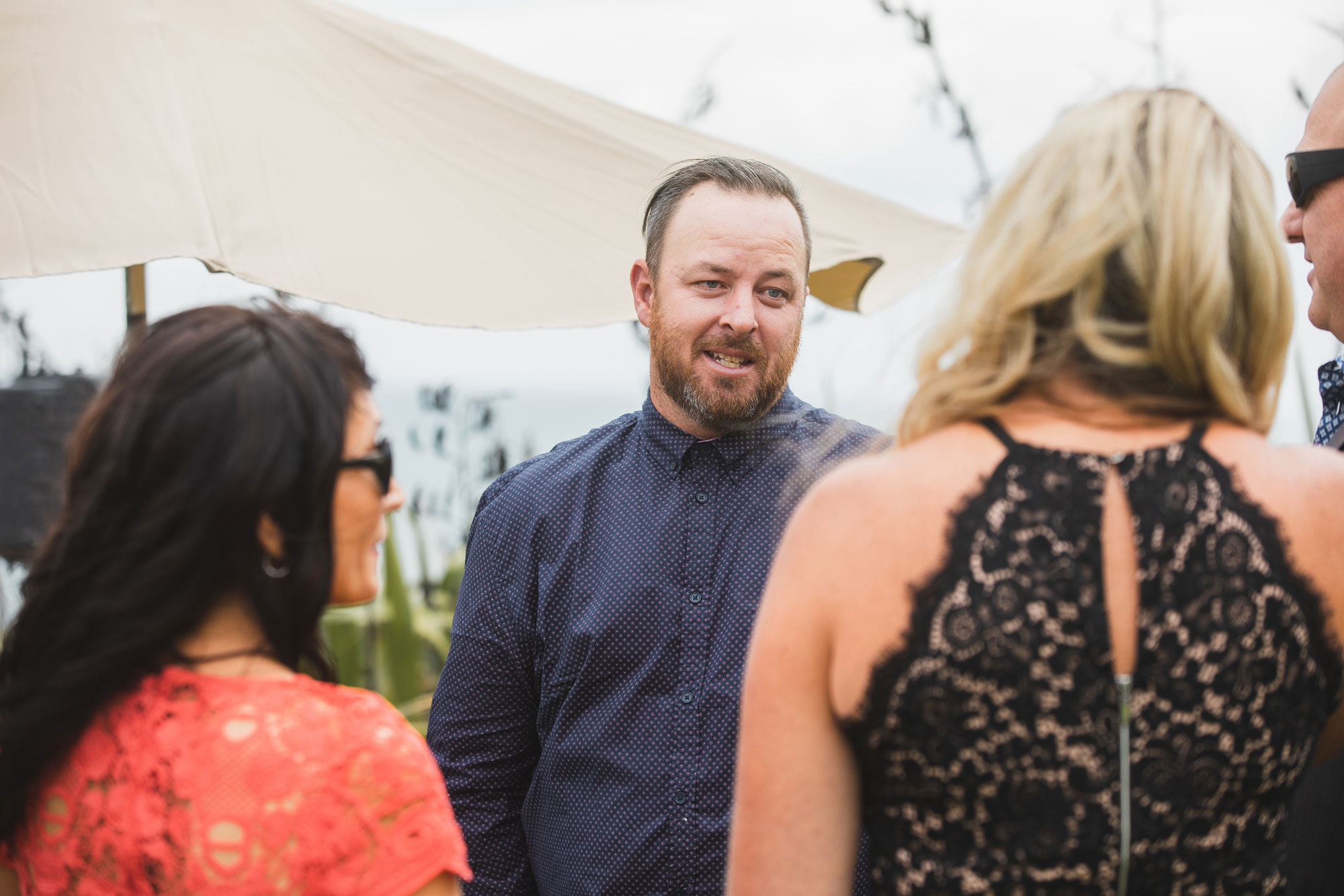 auckland castaways wedding guests at venue