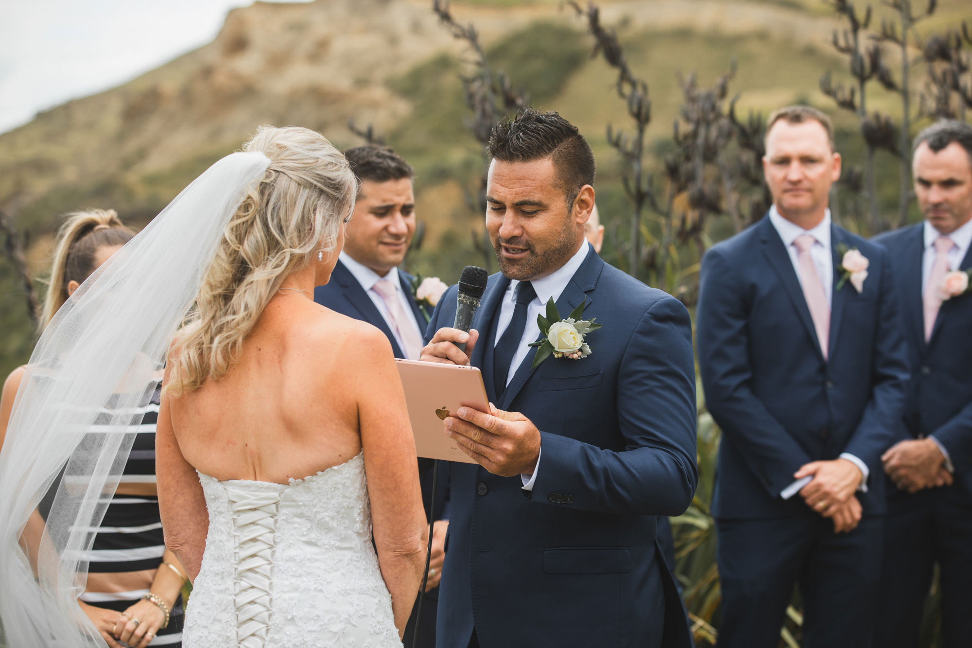 auckland castaways wedding groom vows