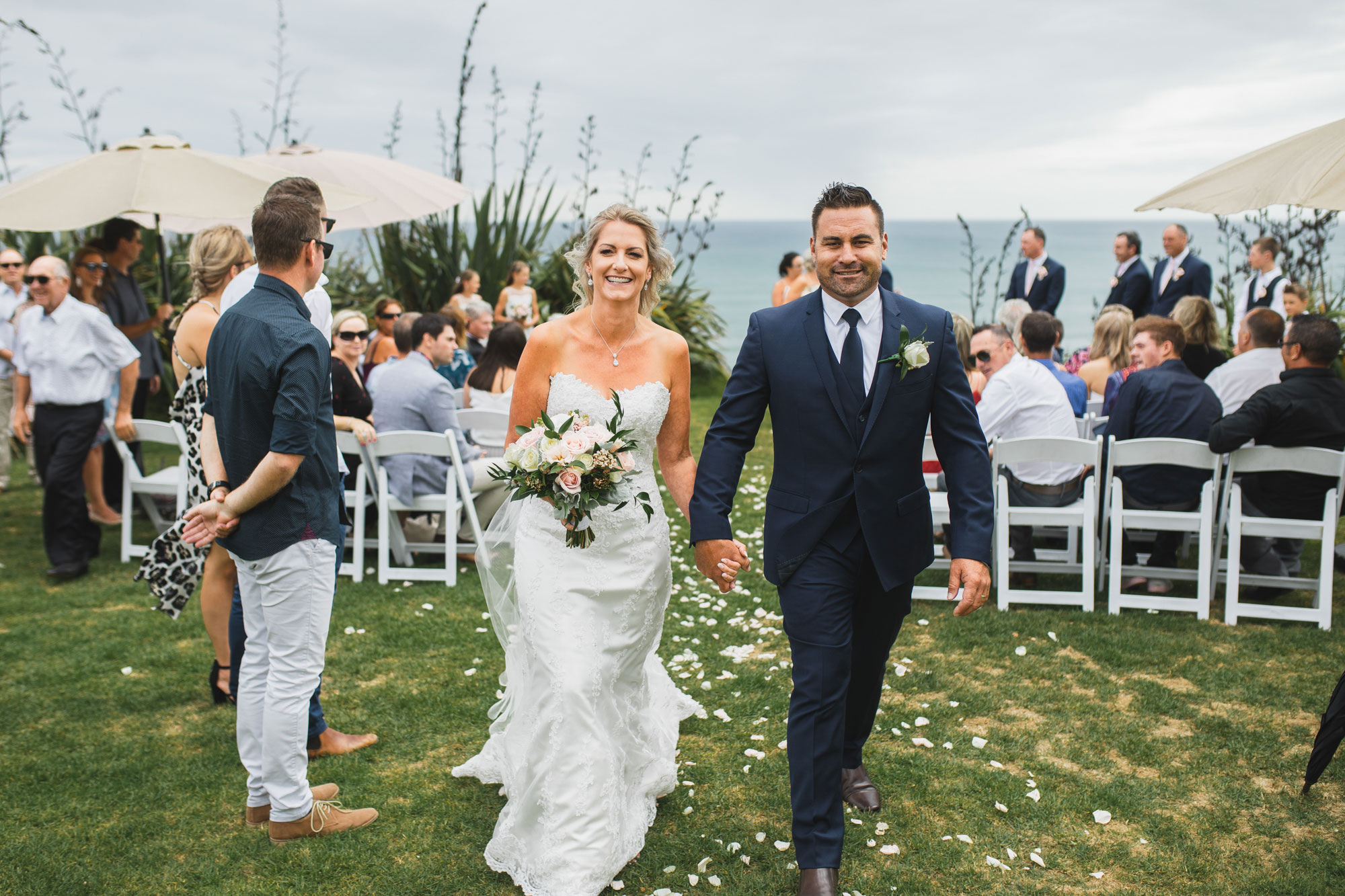 auckland castaways wedding ceremony recessional