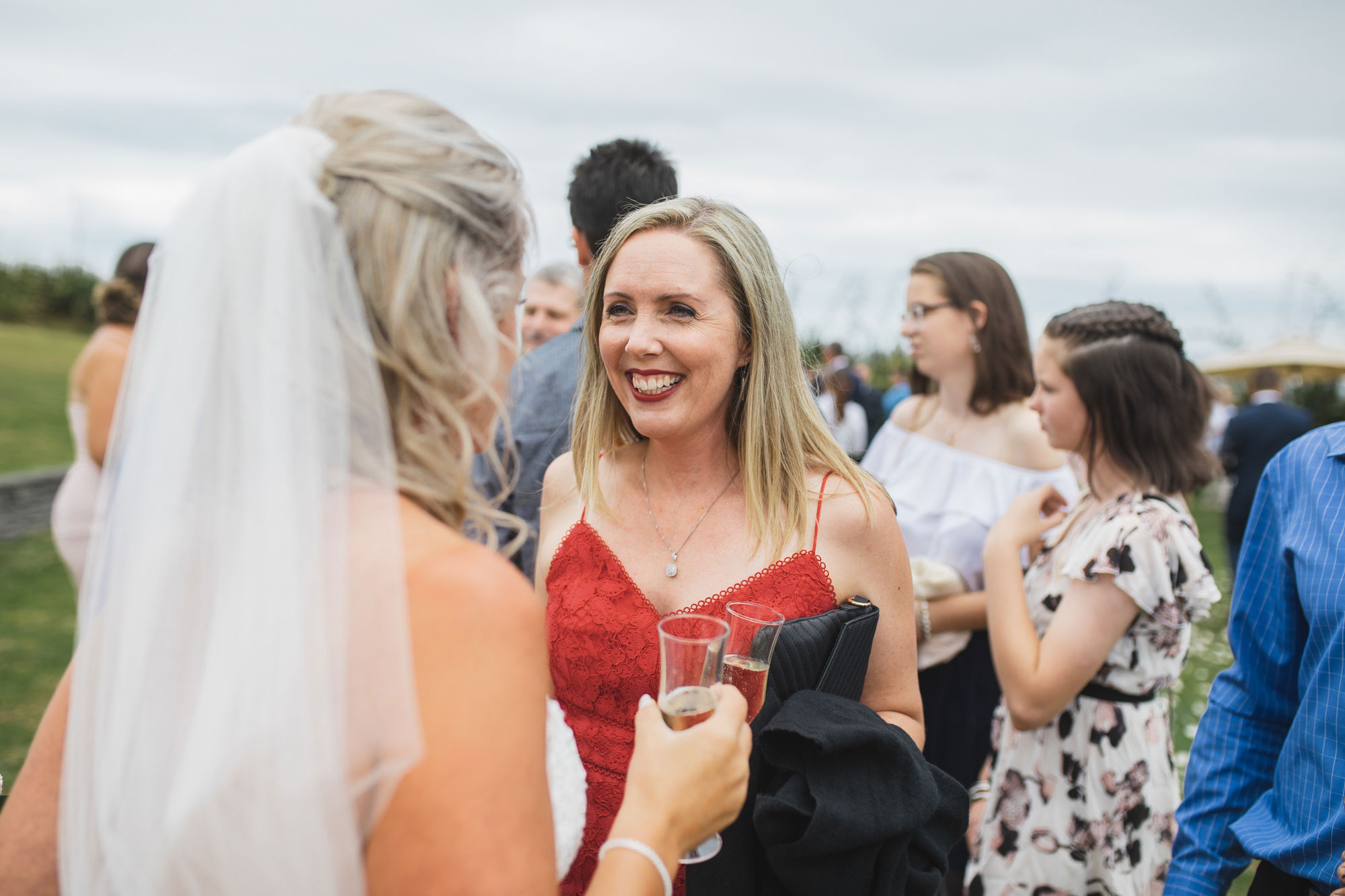 auckland castaways wedding friends laughing