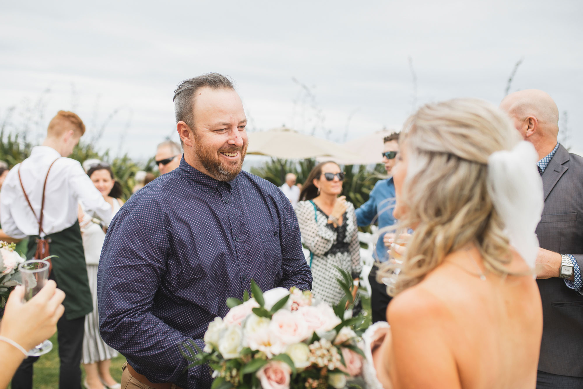 auckland castaways wedding guests shaking hands