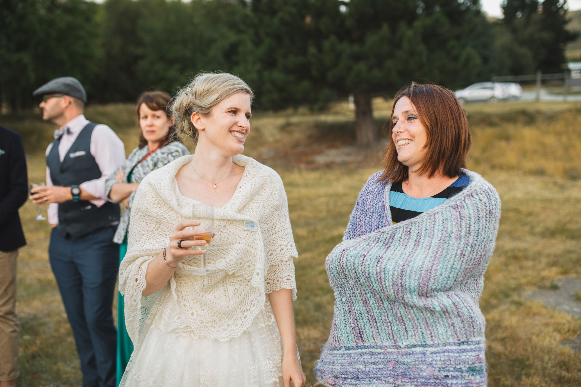 christchurch wedding bride and guest