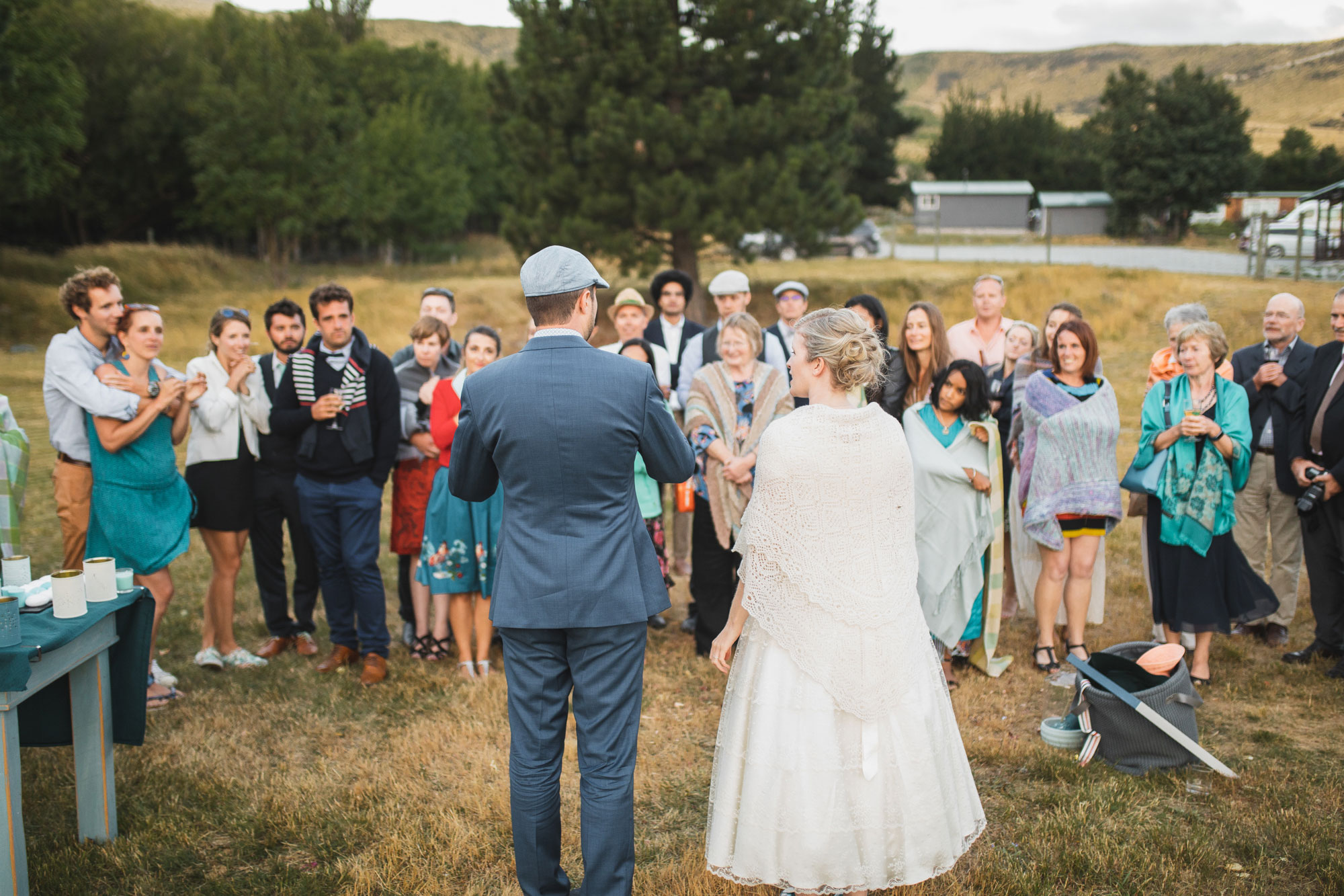 christchurch wedding bride and groom talking