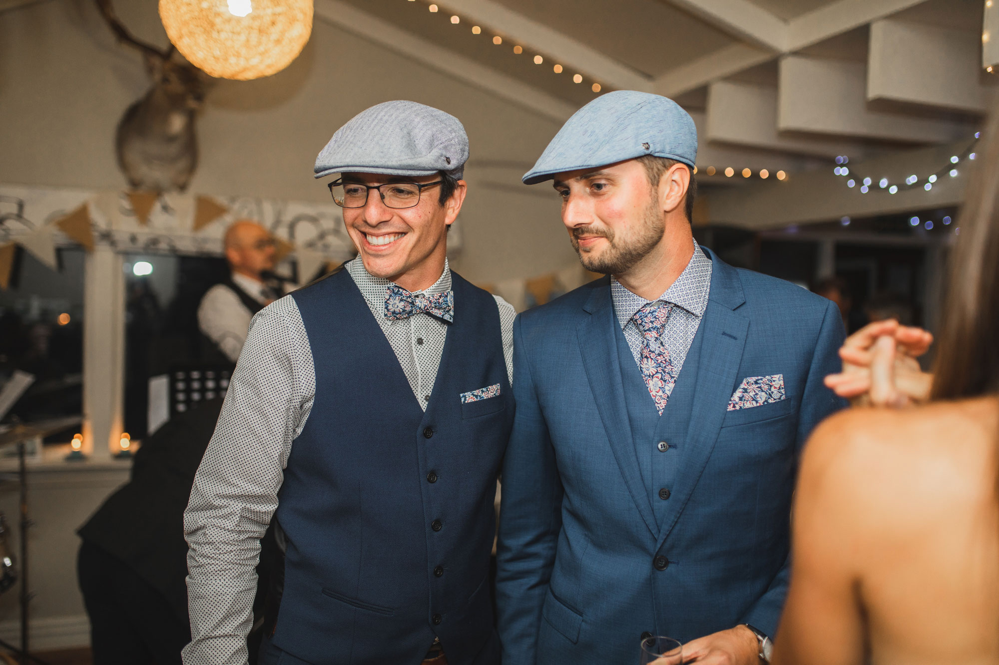 christchurch wedding reception groom and groomsman