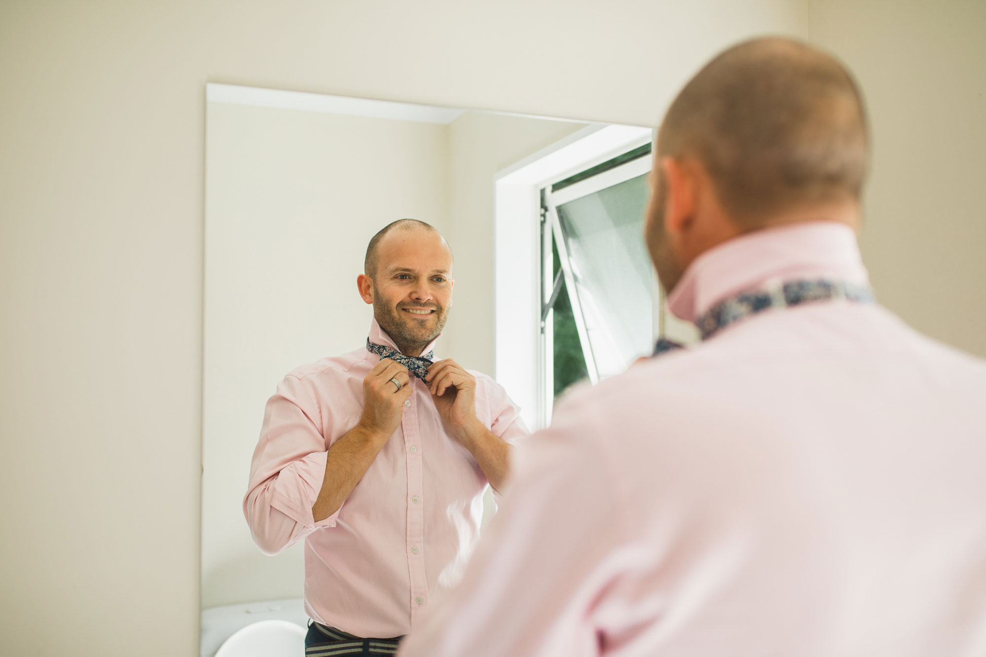 christchurch wedding groomsman getting ready