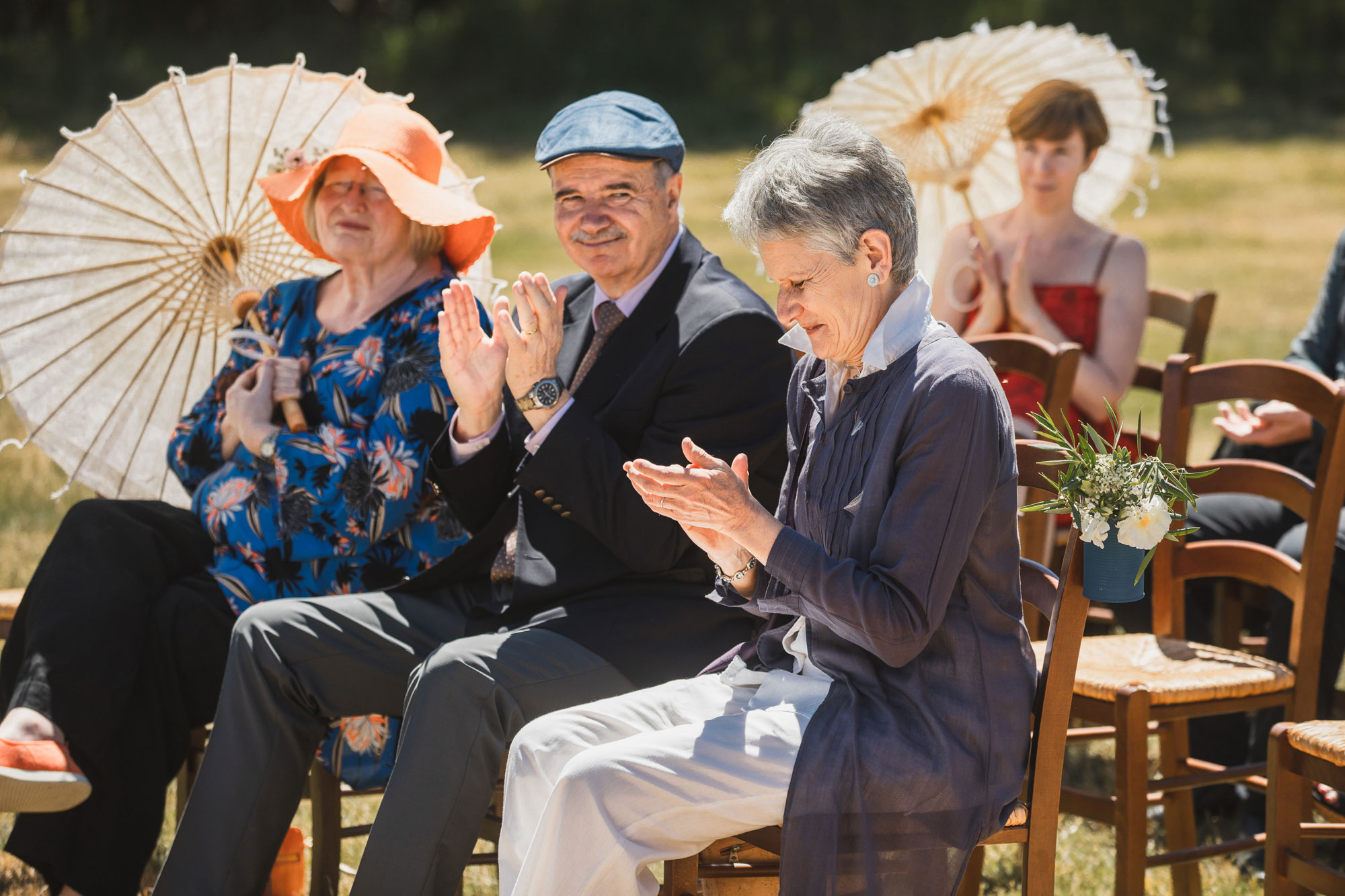 christchurch wedding parents of the groom clapping