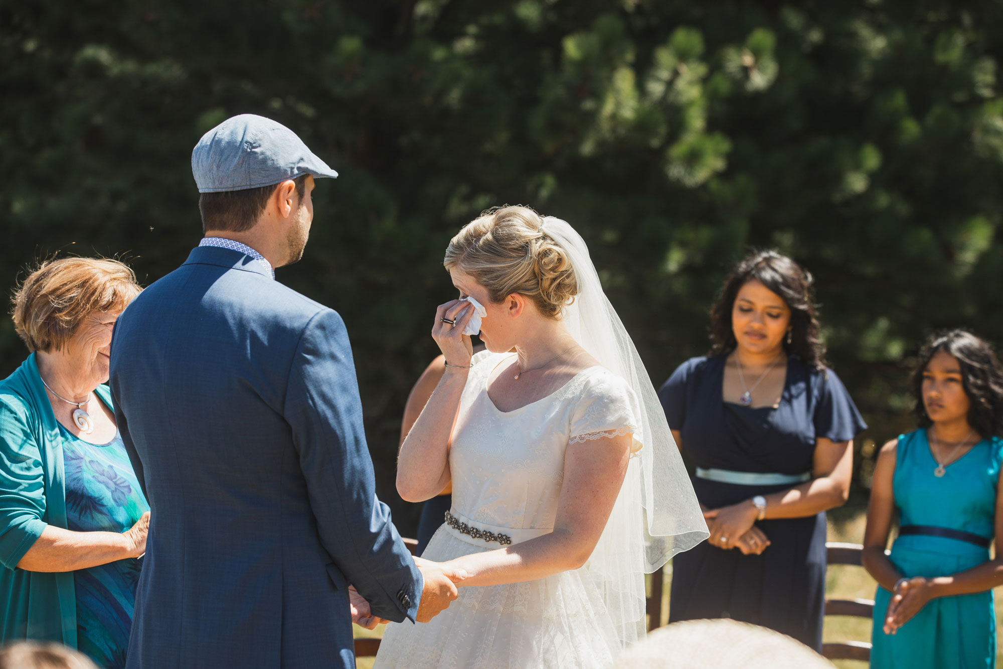 christchurch wedding bride crying