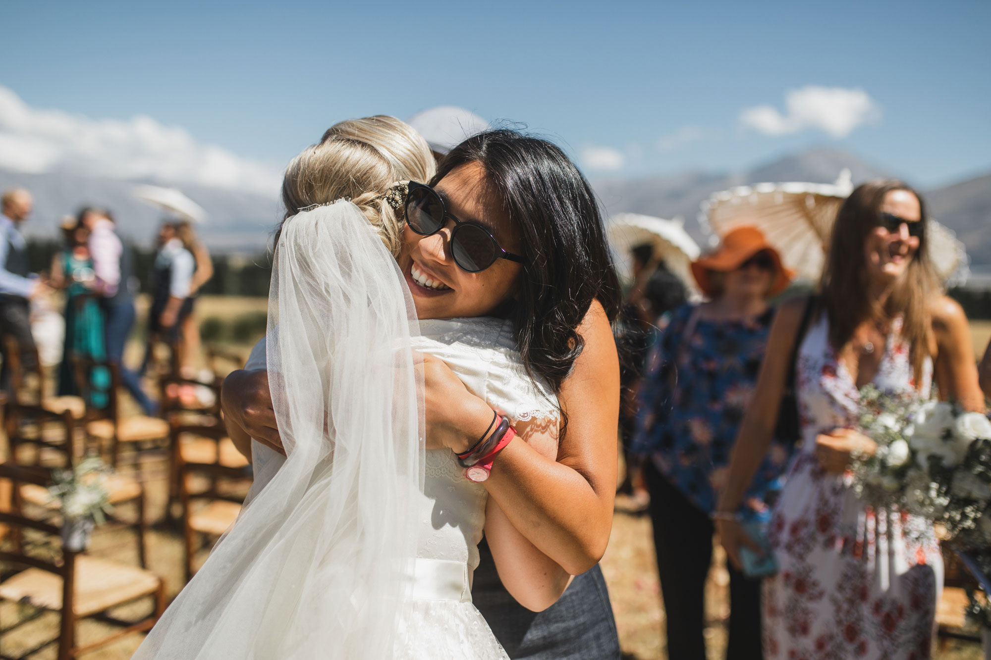 mt. potts lodge wedding bride and guest