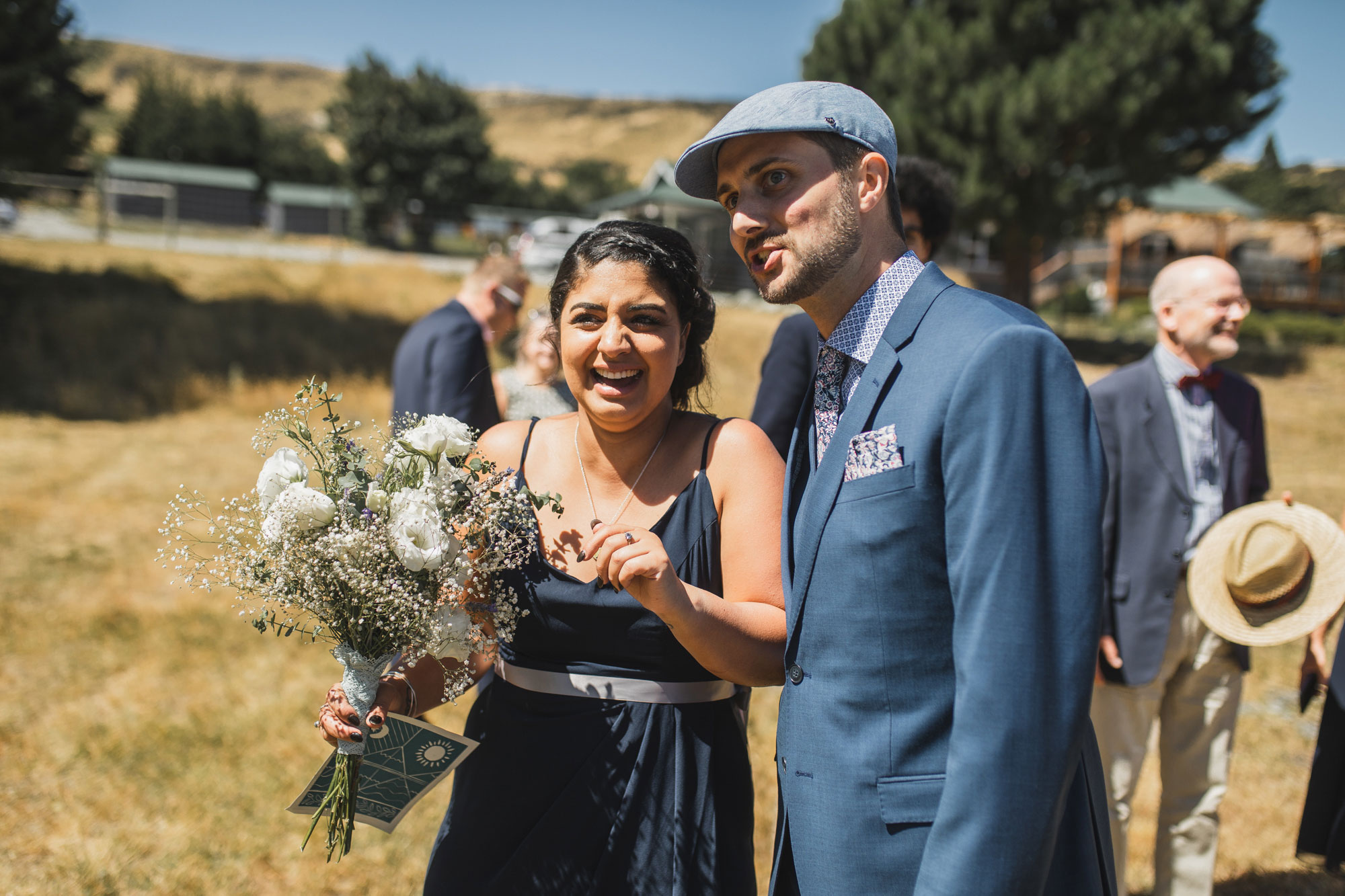 mt. potts lodge wedding bridesmaid and groom