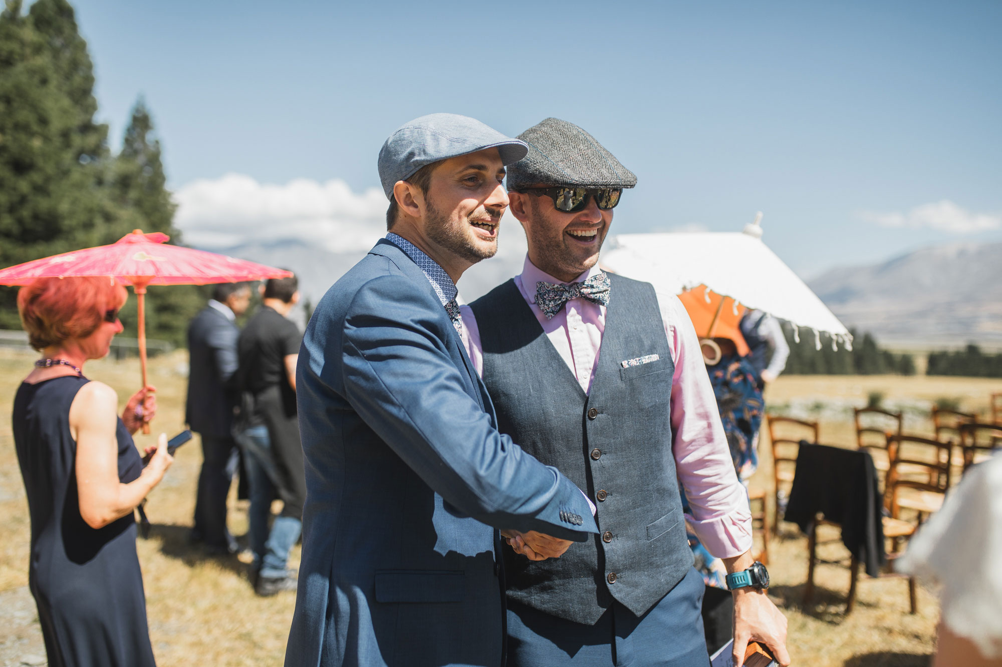 mt. potts lodge wedding groom and groomsman