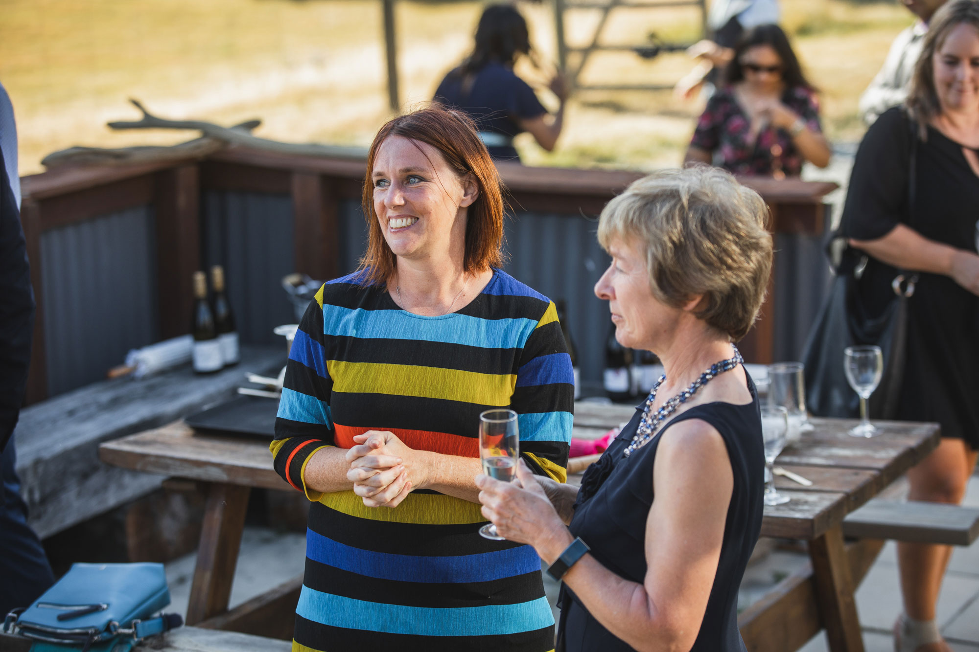 mt potts lodge guests chatting