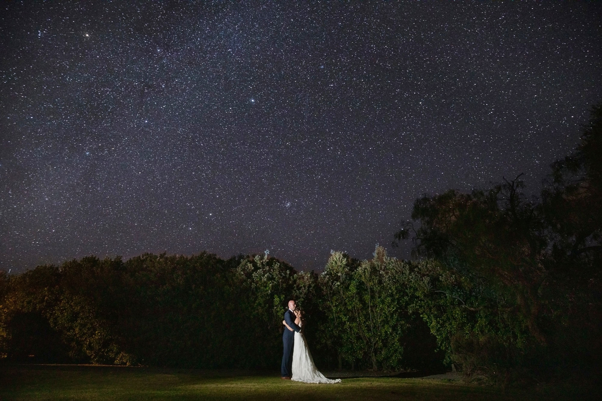 tawharanui lodge wedding star photo