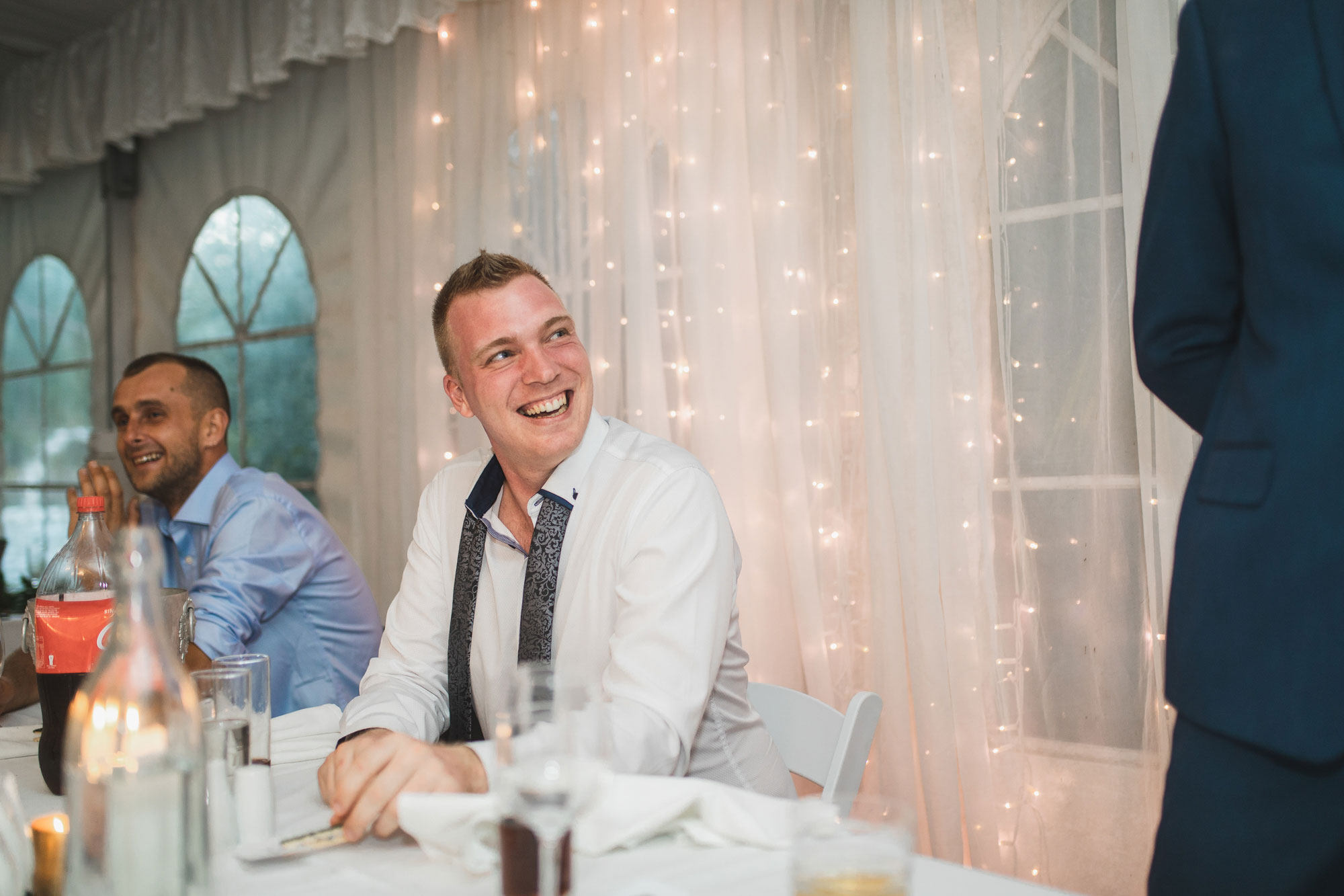 auckland tawharanui lodge wedding best man laughing