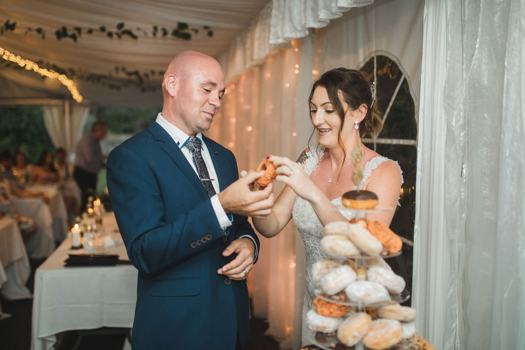 auckland tawharanui lodge wedding donuts