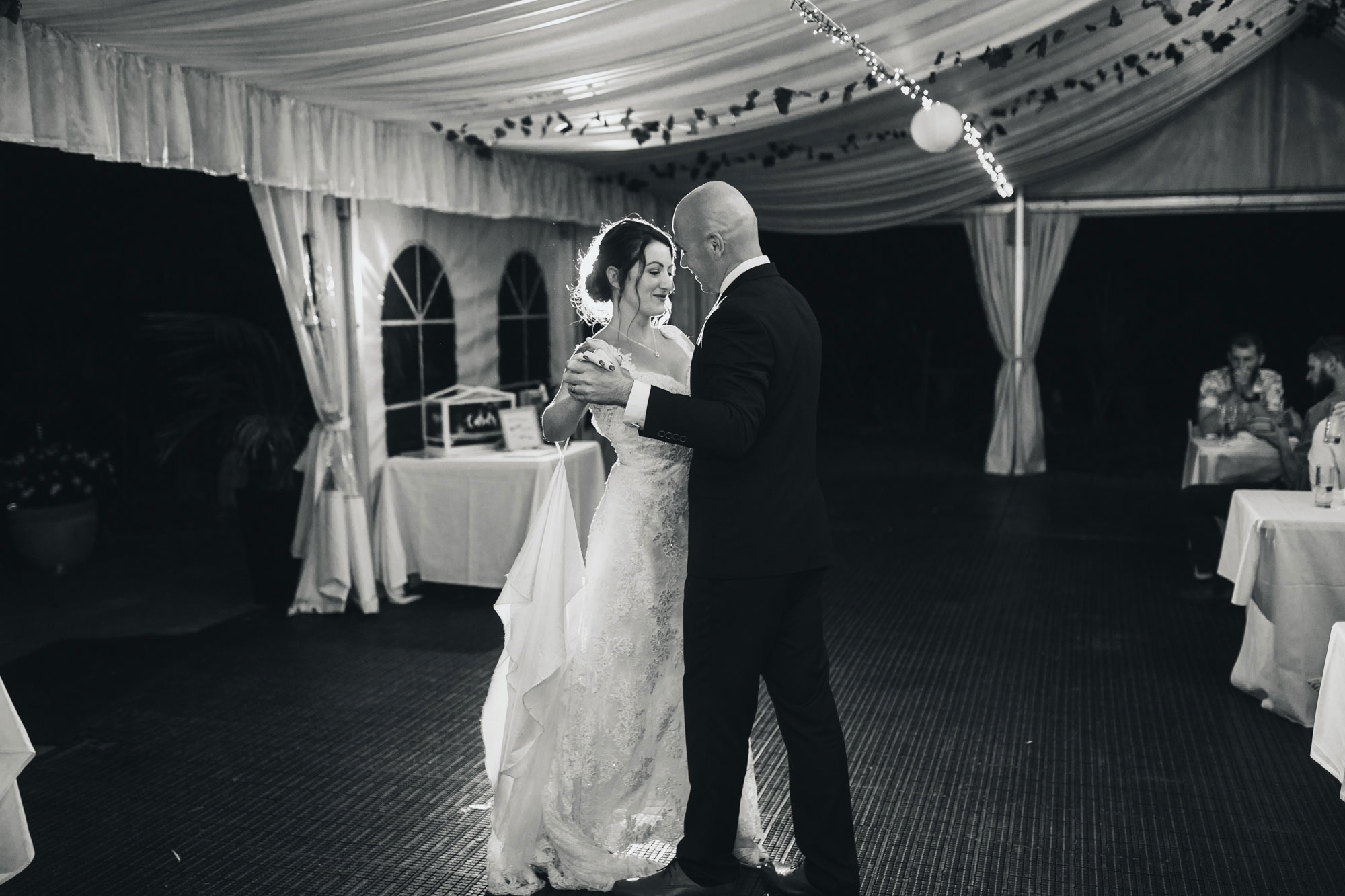 auckland tawharanui lodge wedding bride and groom first dance