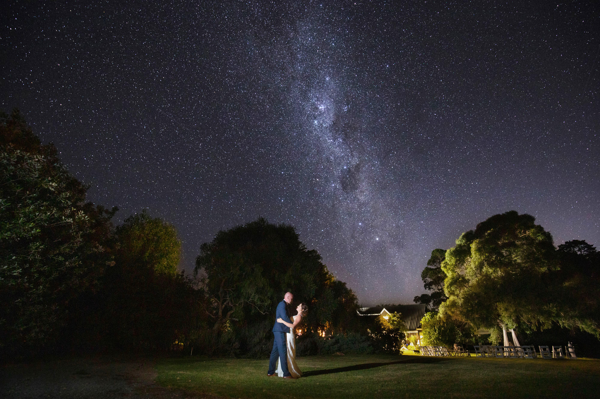 auckland night wedding photo