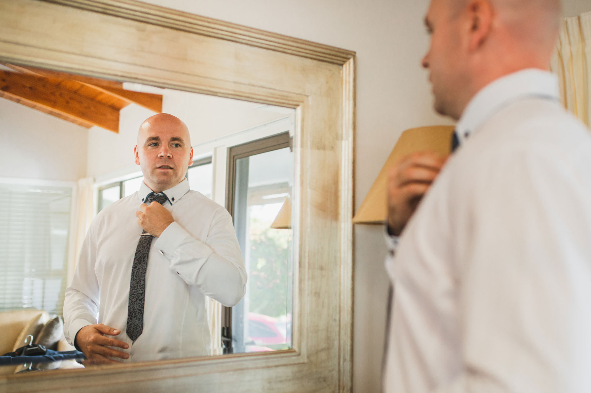 auckland wedding groom getting ready