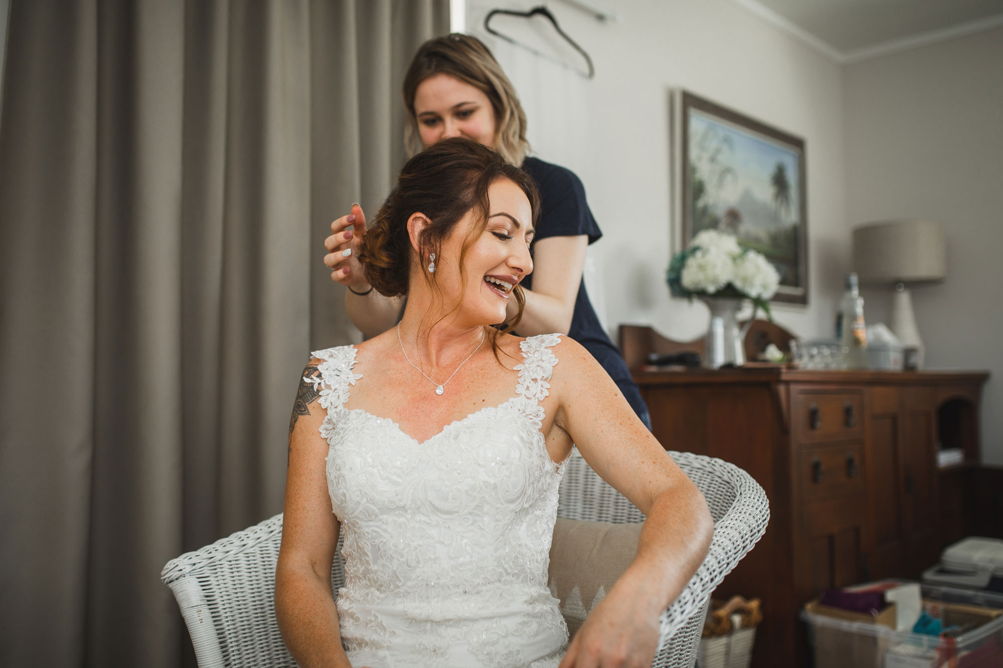 auckland wedding bride smiling