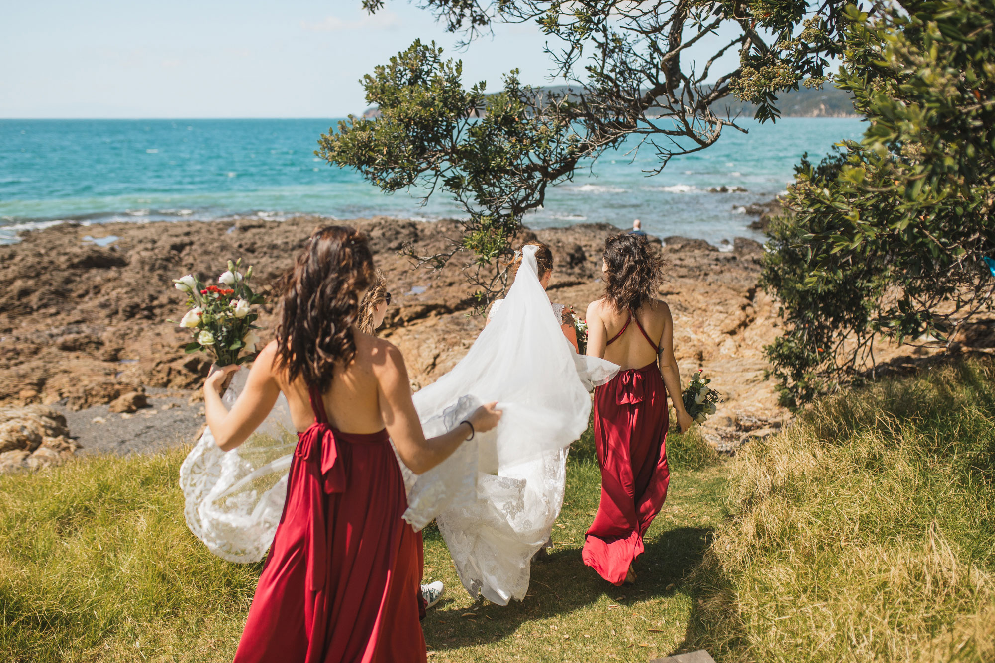 auckland wedding bride seeing groom