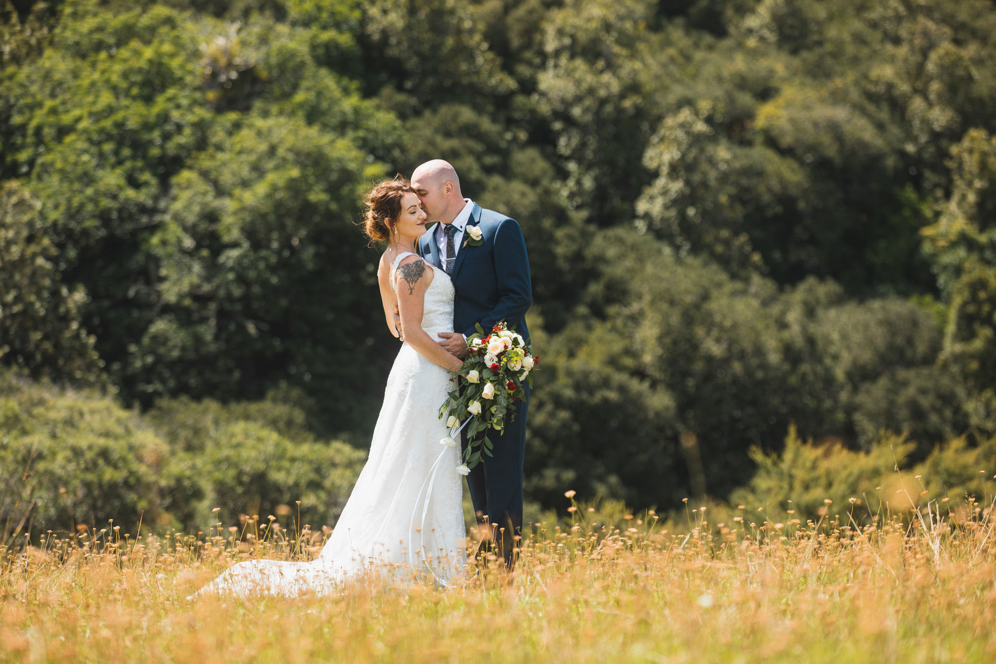 auckland tawharanui wedding photo