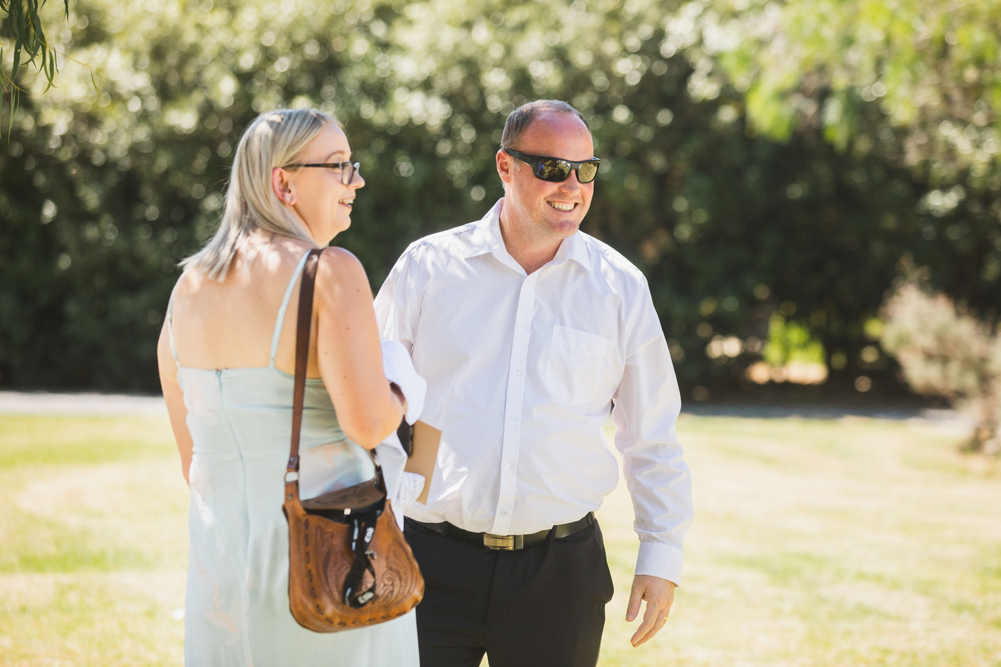 auckland tawharanui lodge wedding guests smiling