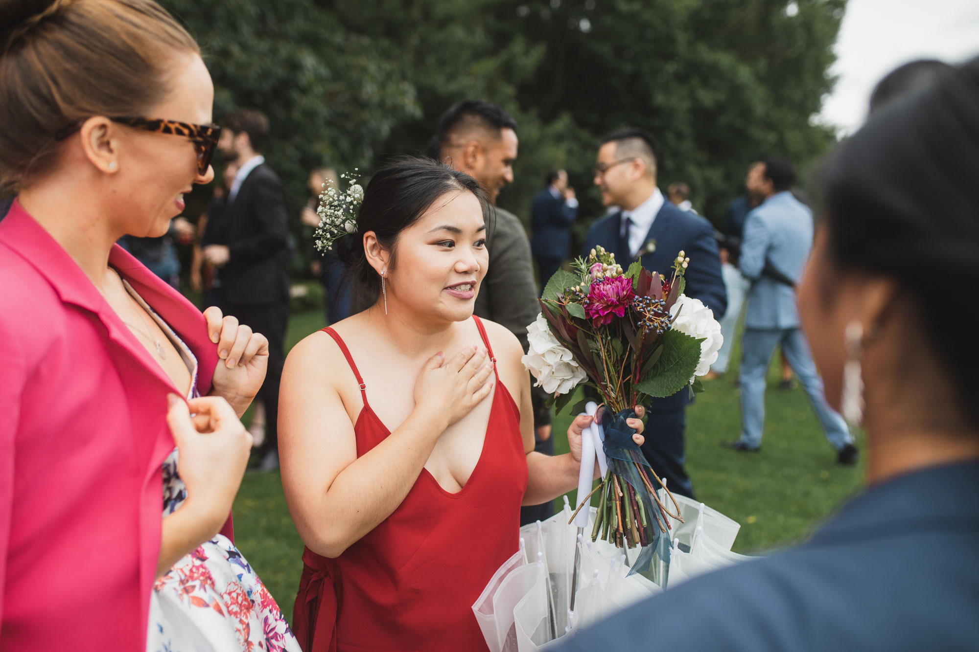 auckland waterfall farm wedding bridesmaid