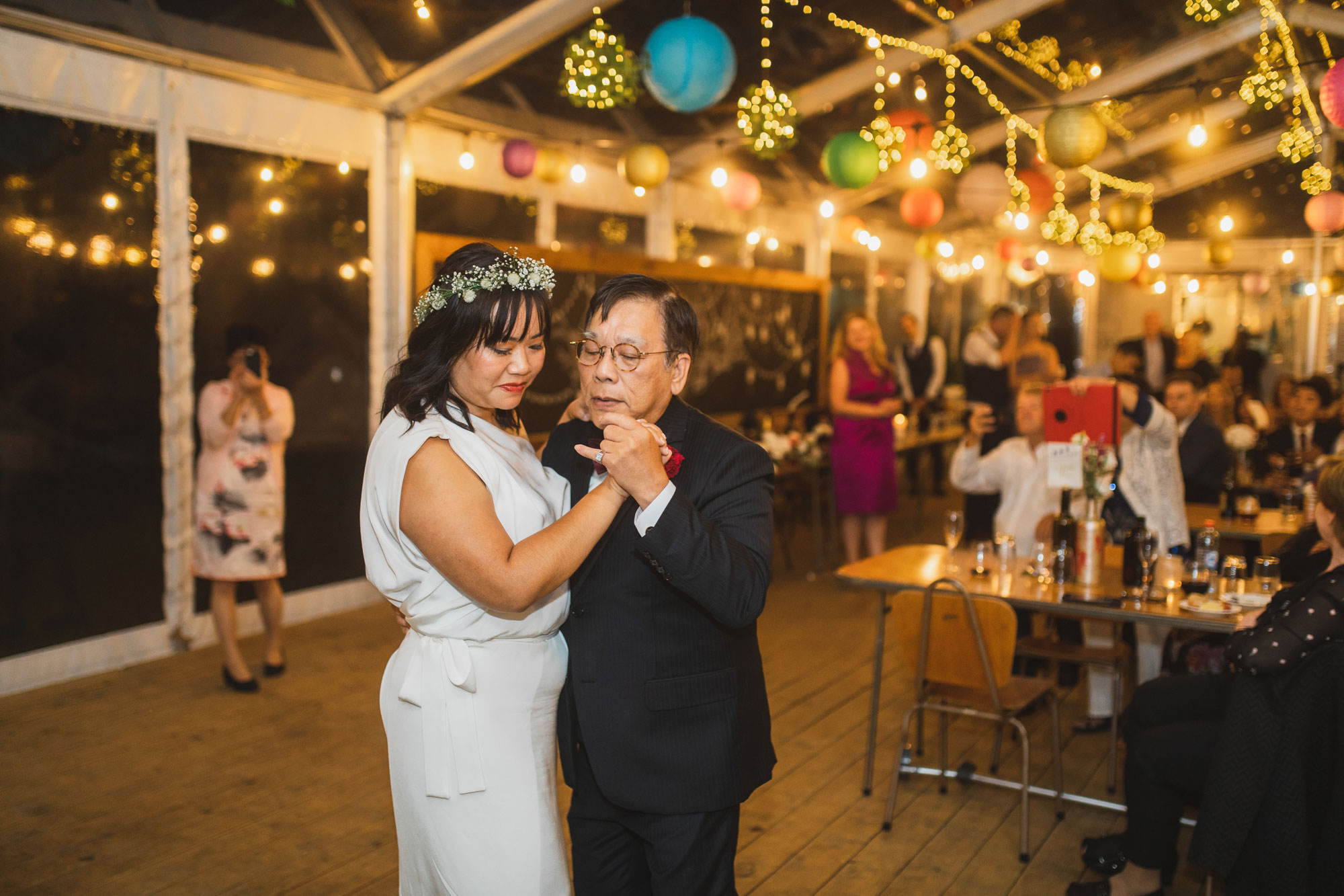 auckland waterfall farm wedding father daughter dance