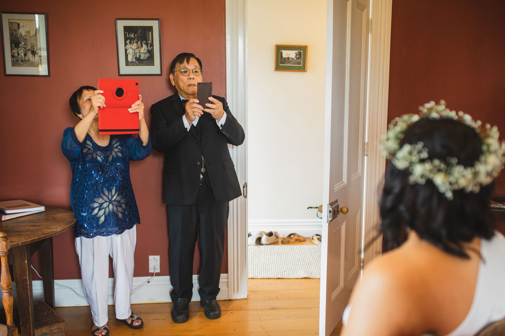 auckland wedding father and bride