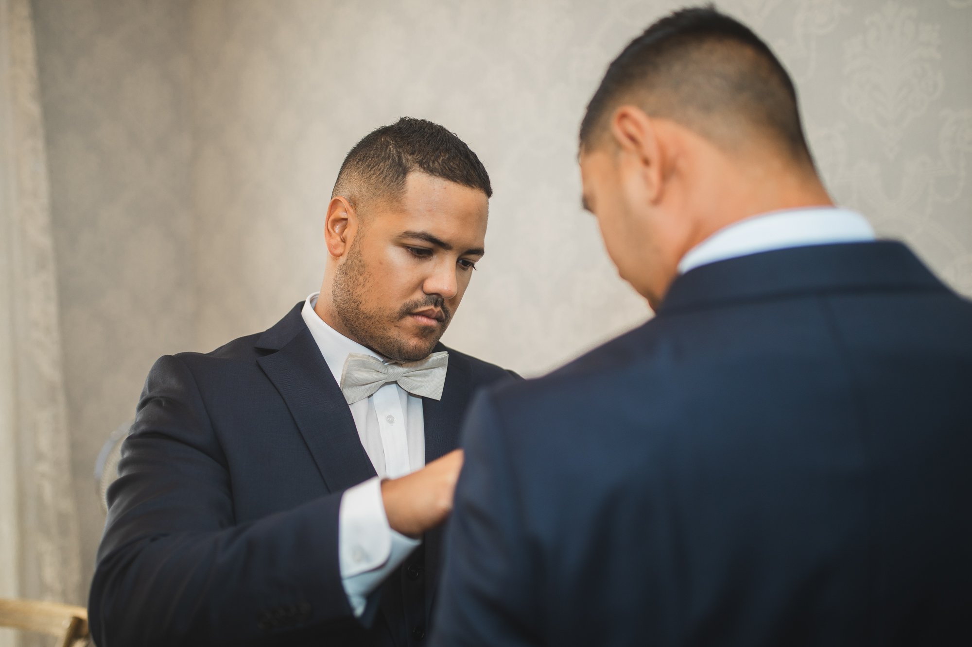 allely estate wedding groom getting ready