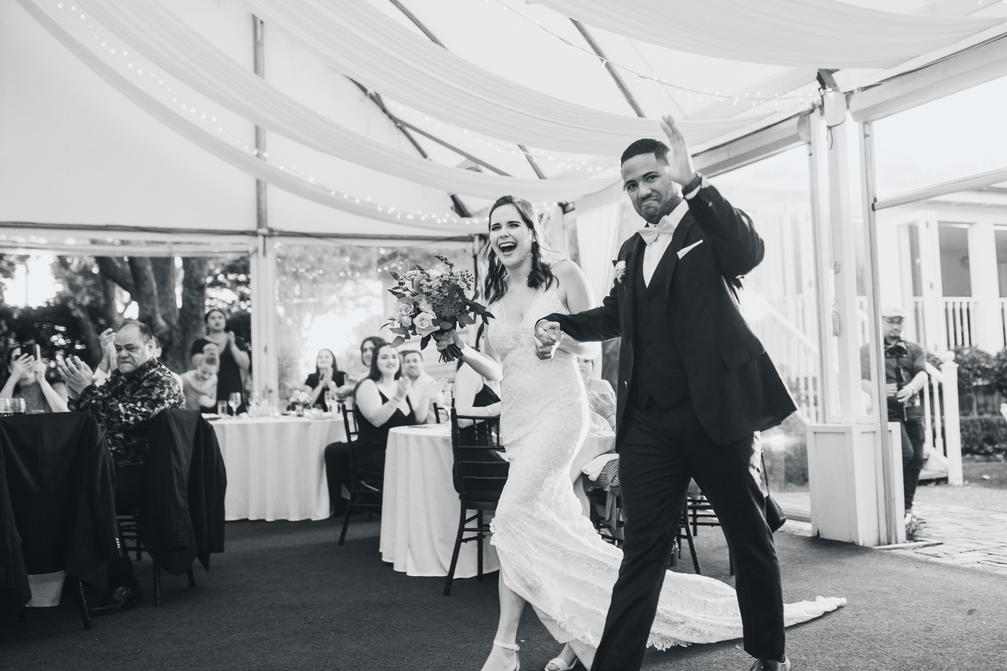 allely estate bride and groom entrance