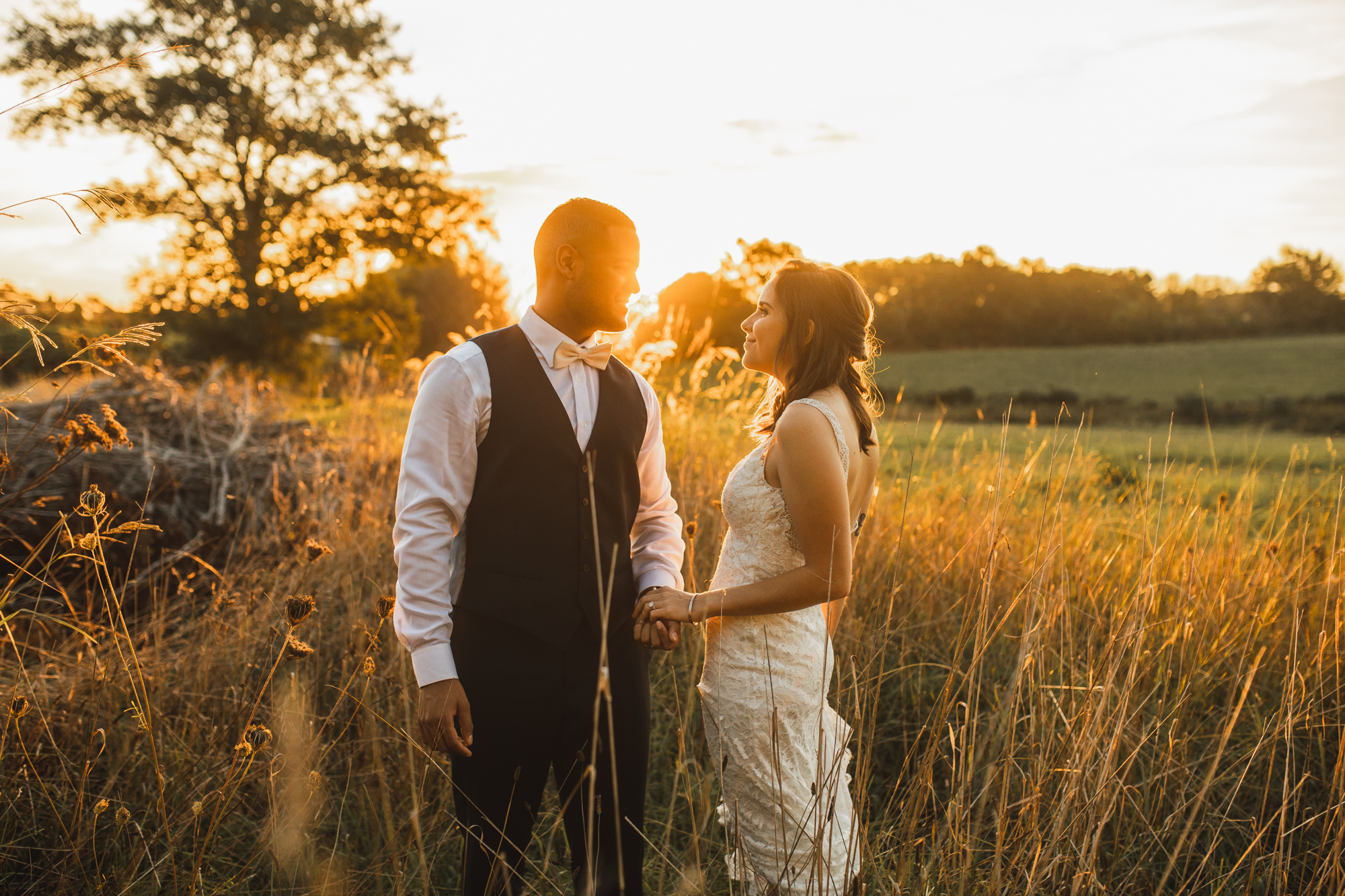 allely estate sunset wedding