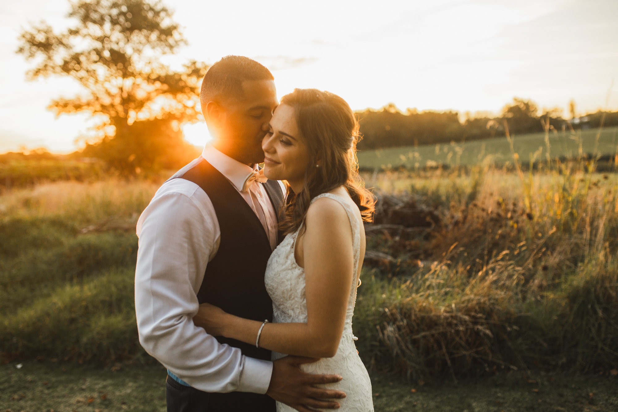 auckland sunset wedding photo