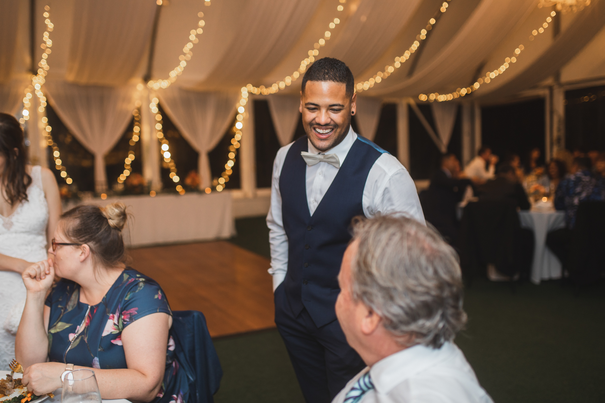 groom having a good time