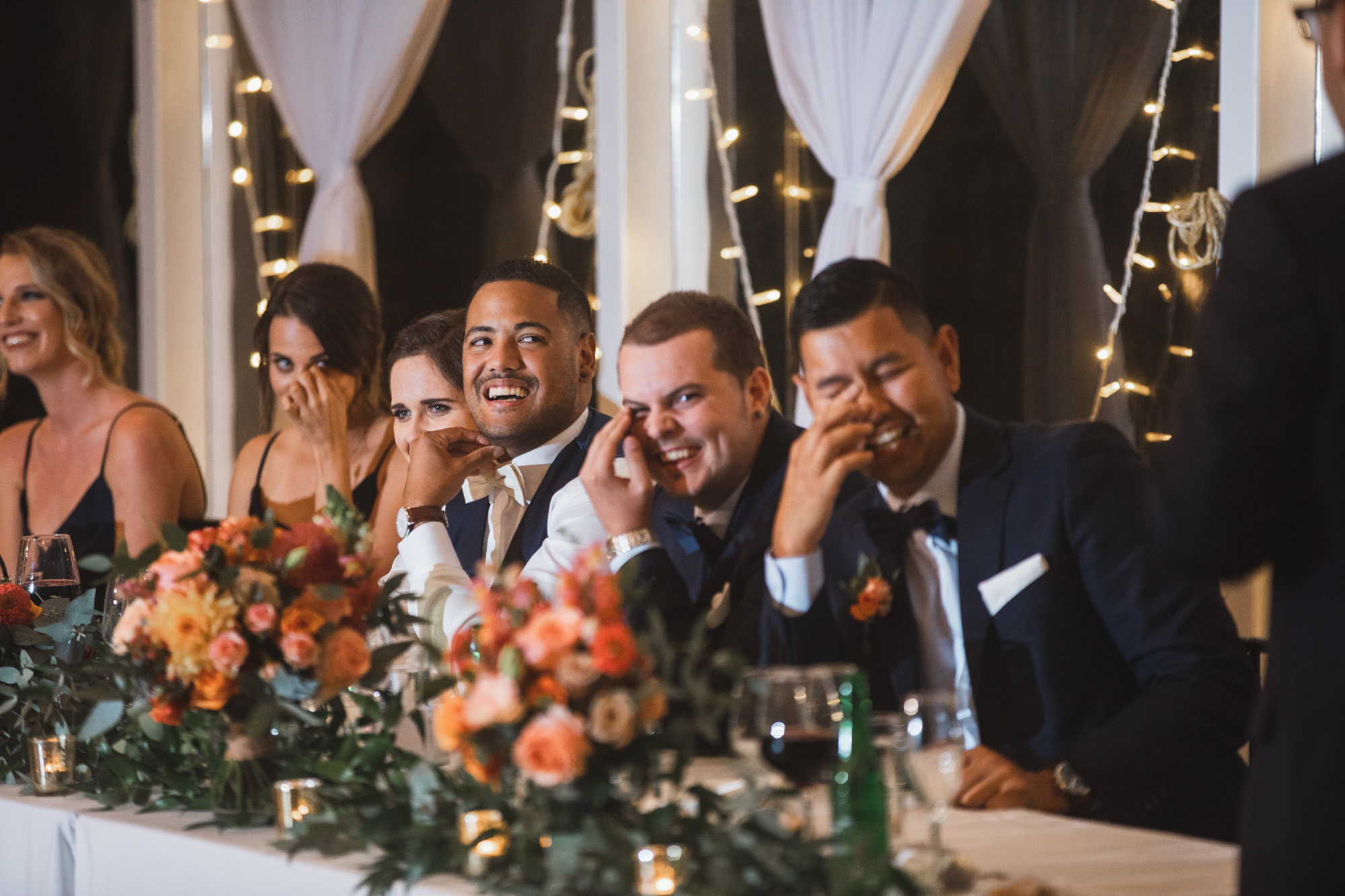 bridal party reaction auckland wedding