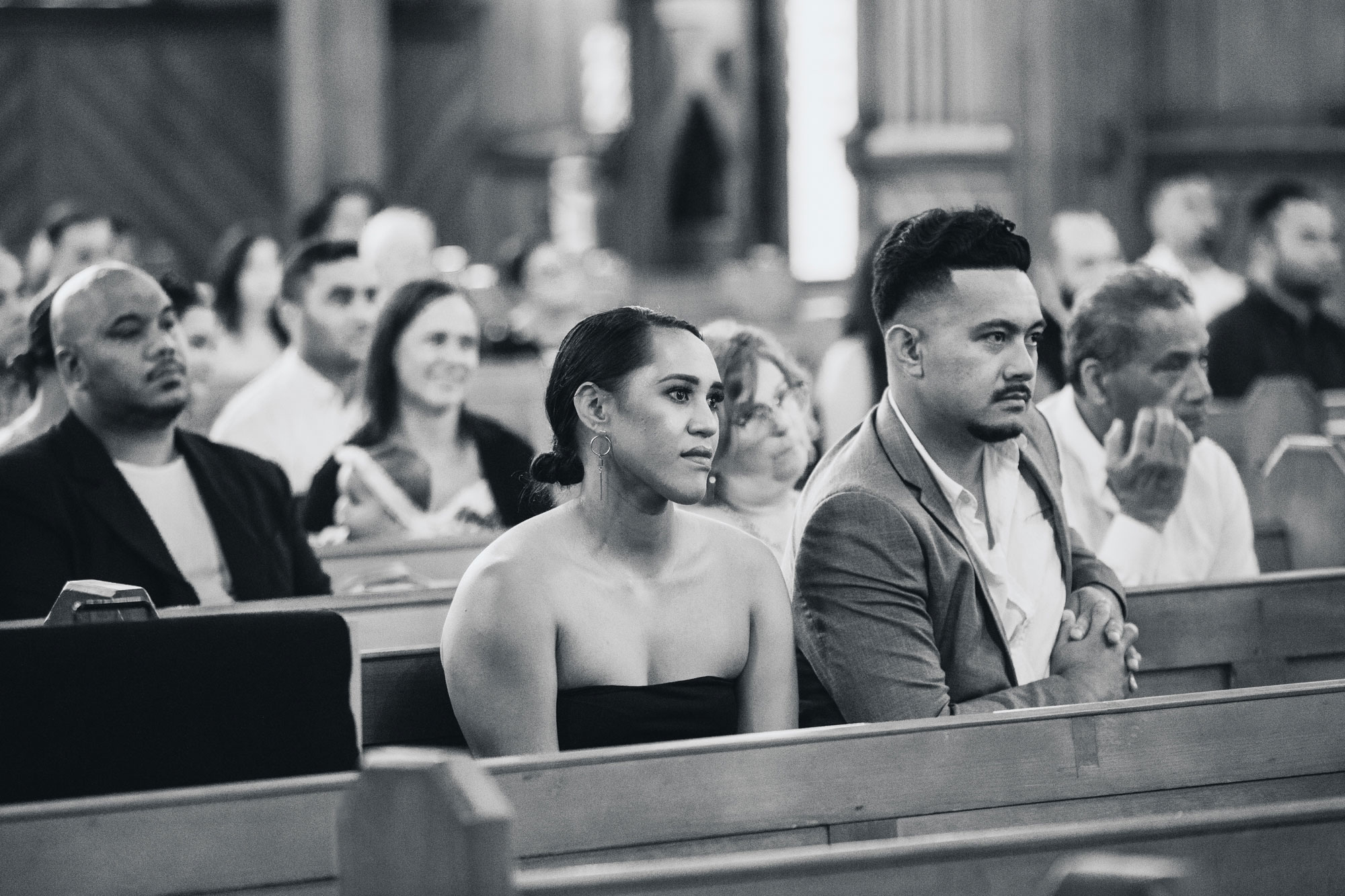 church wedding guests