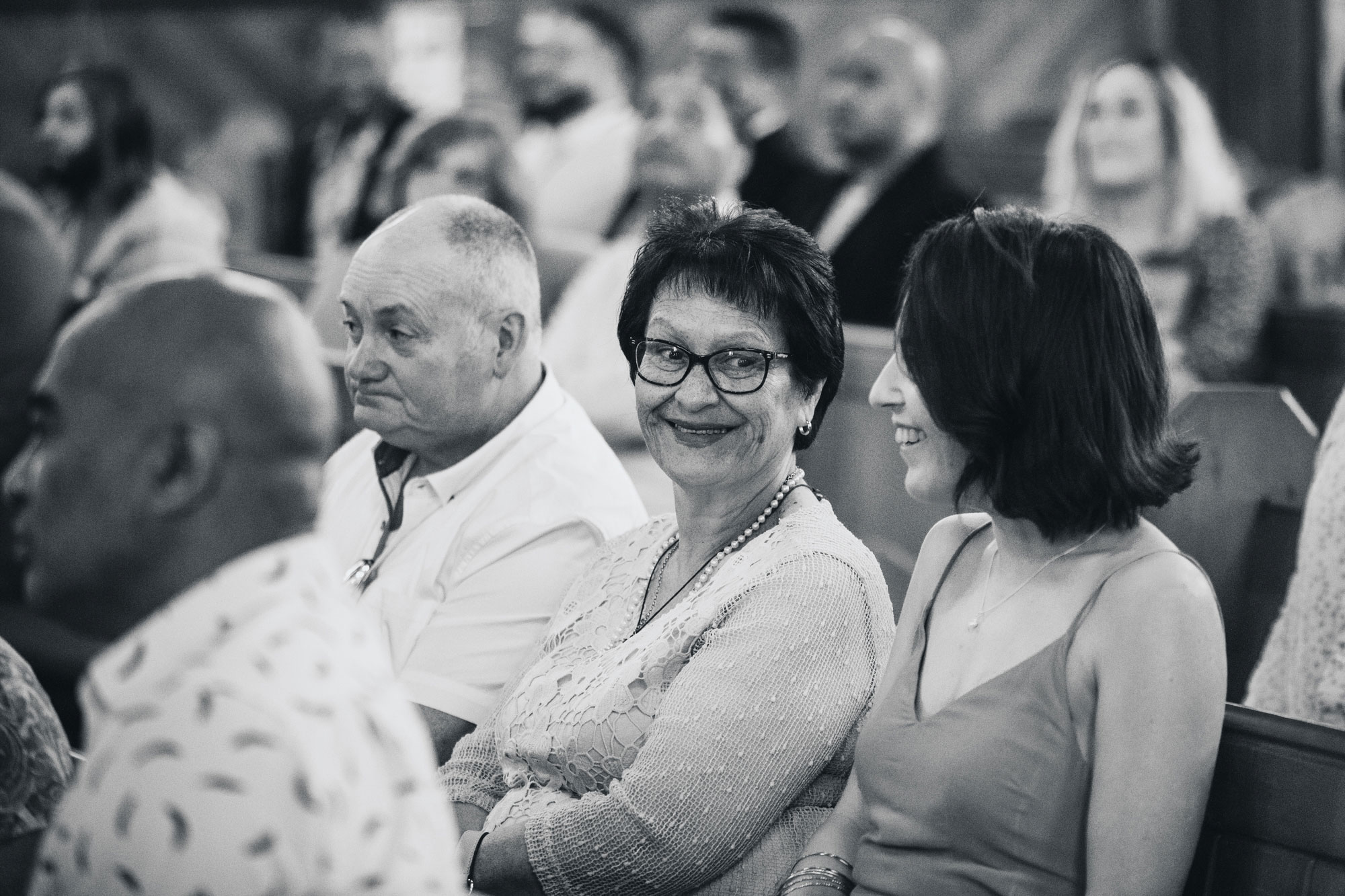 church wedding guests