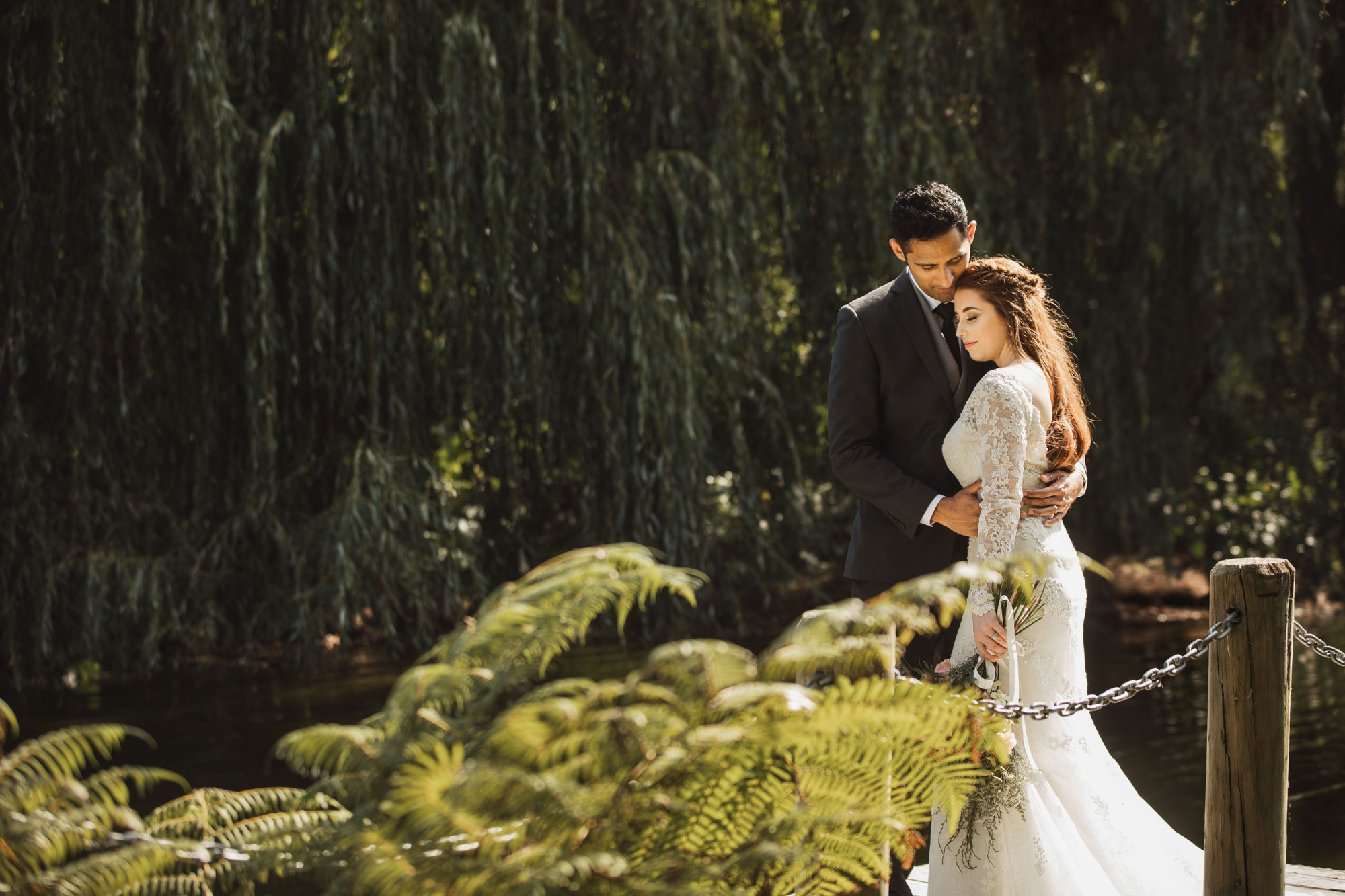 bride and groom intimate