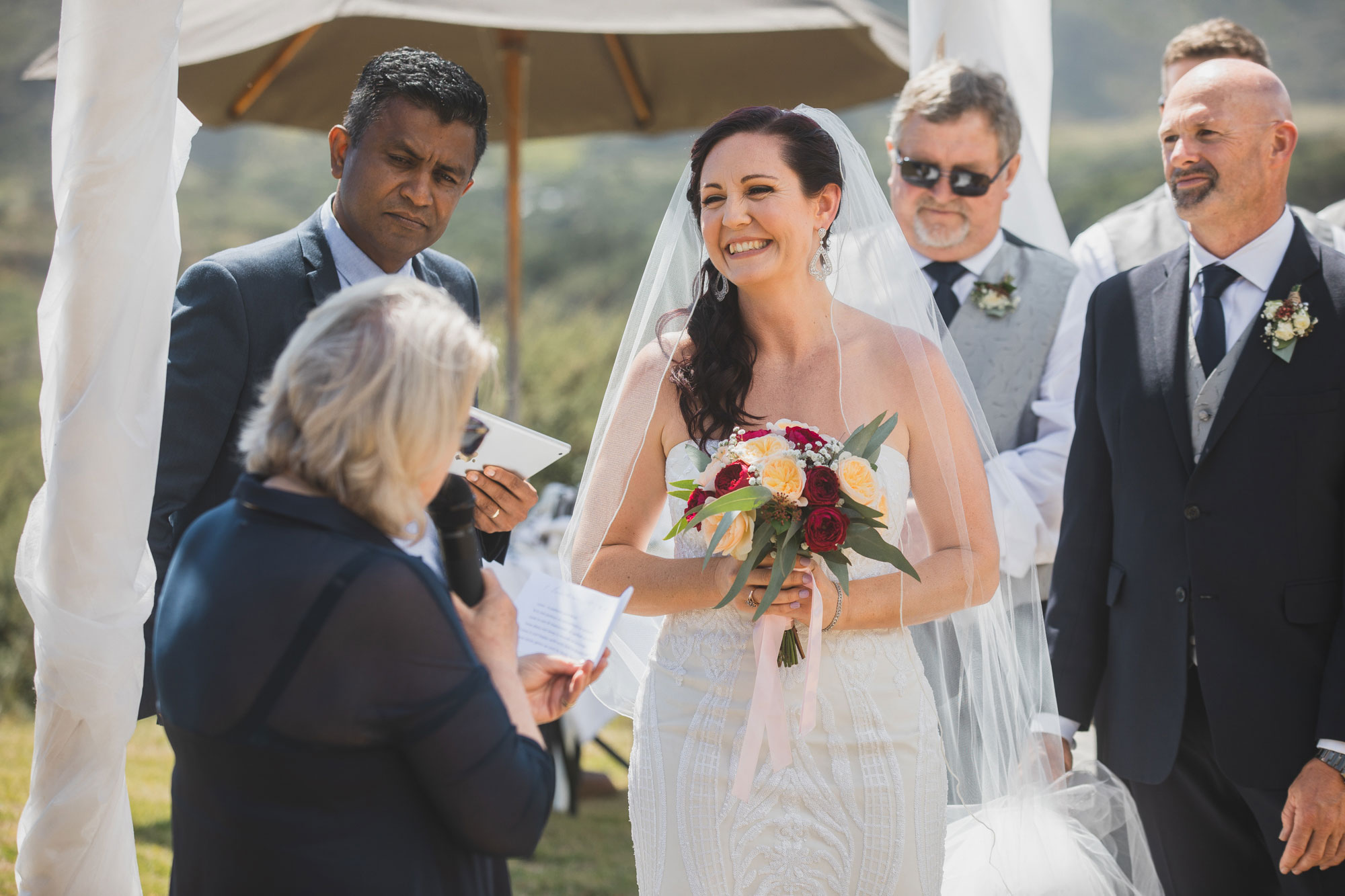 bride smiling