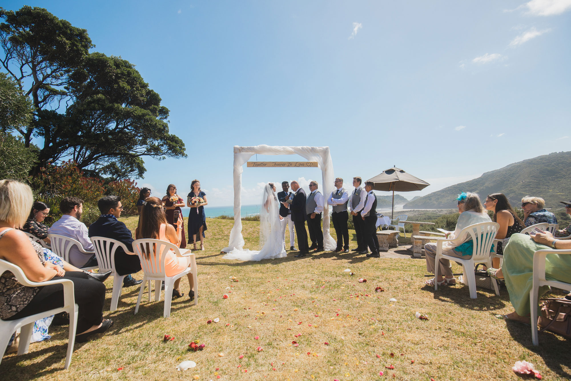 bethells beach cottages wedding venue