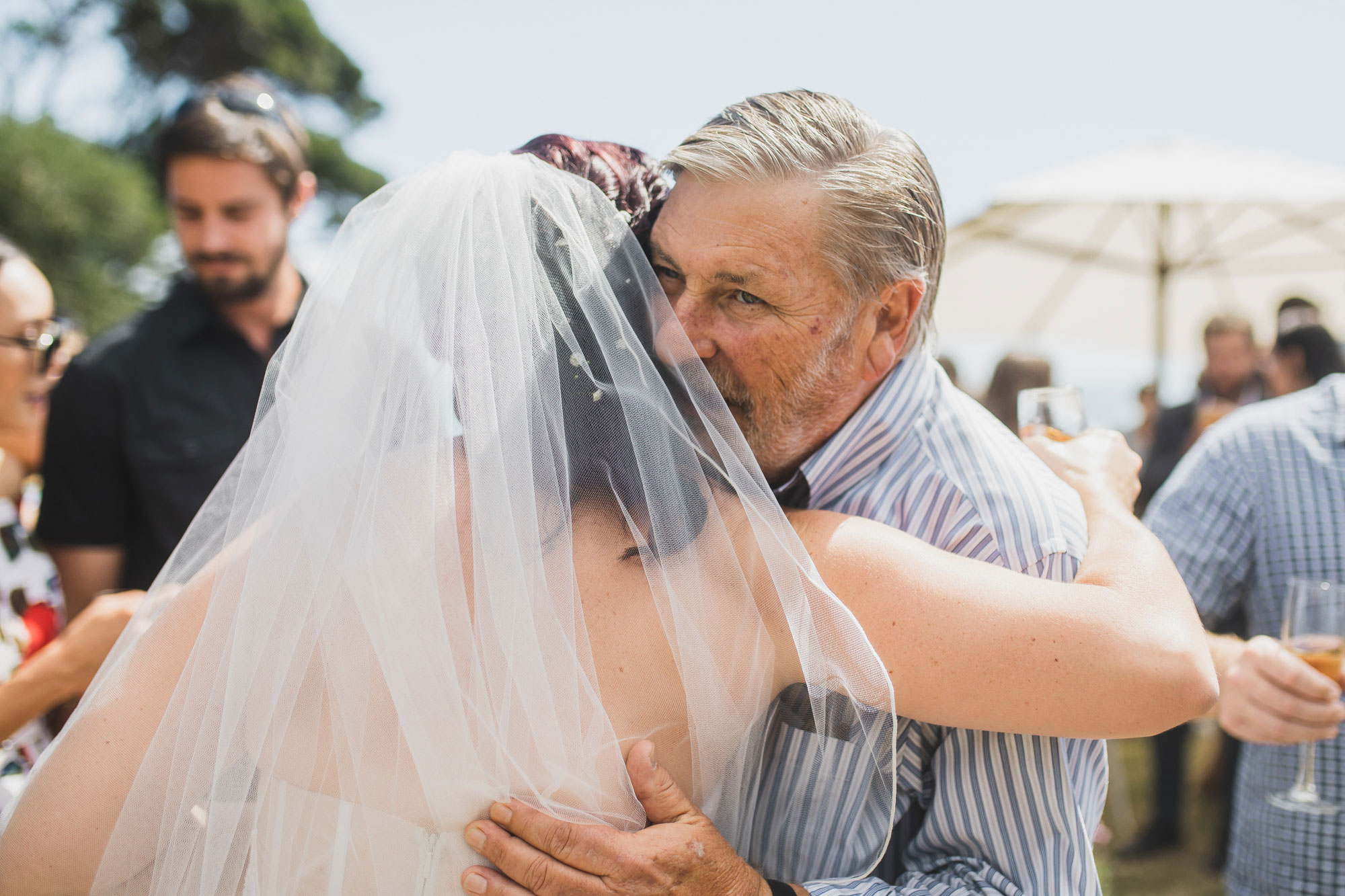 wedding guest congratulating the bride