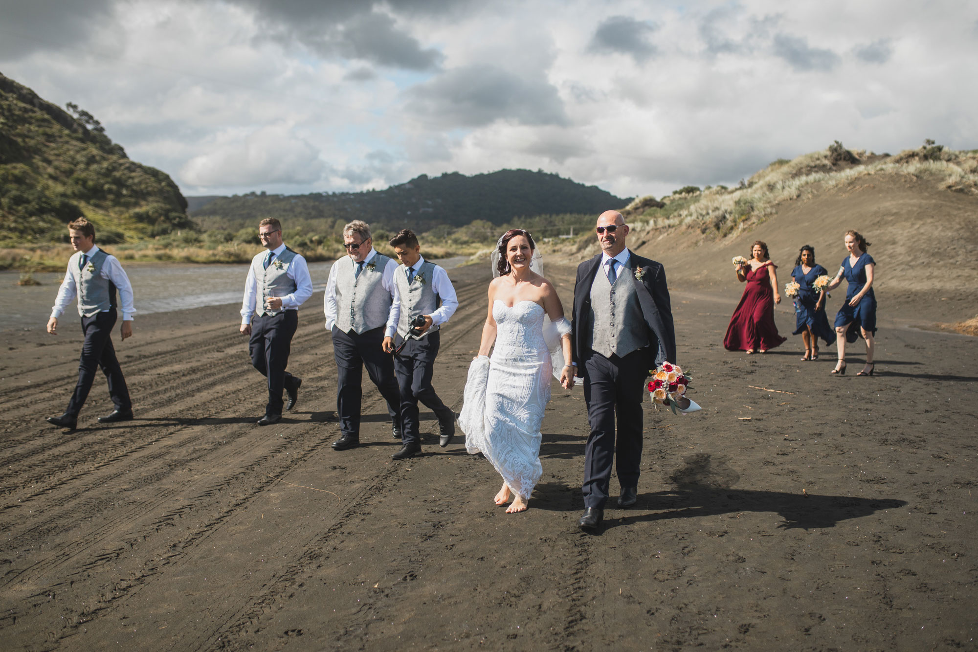 bethells beach bridal party