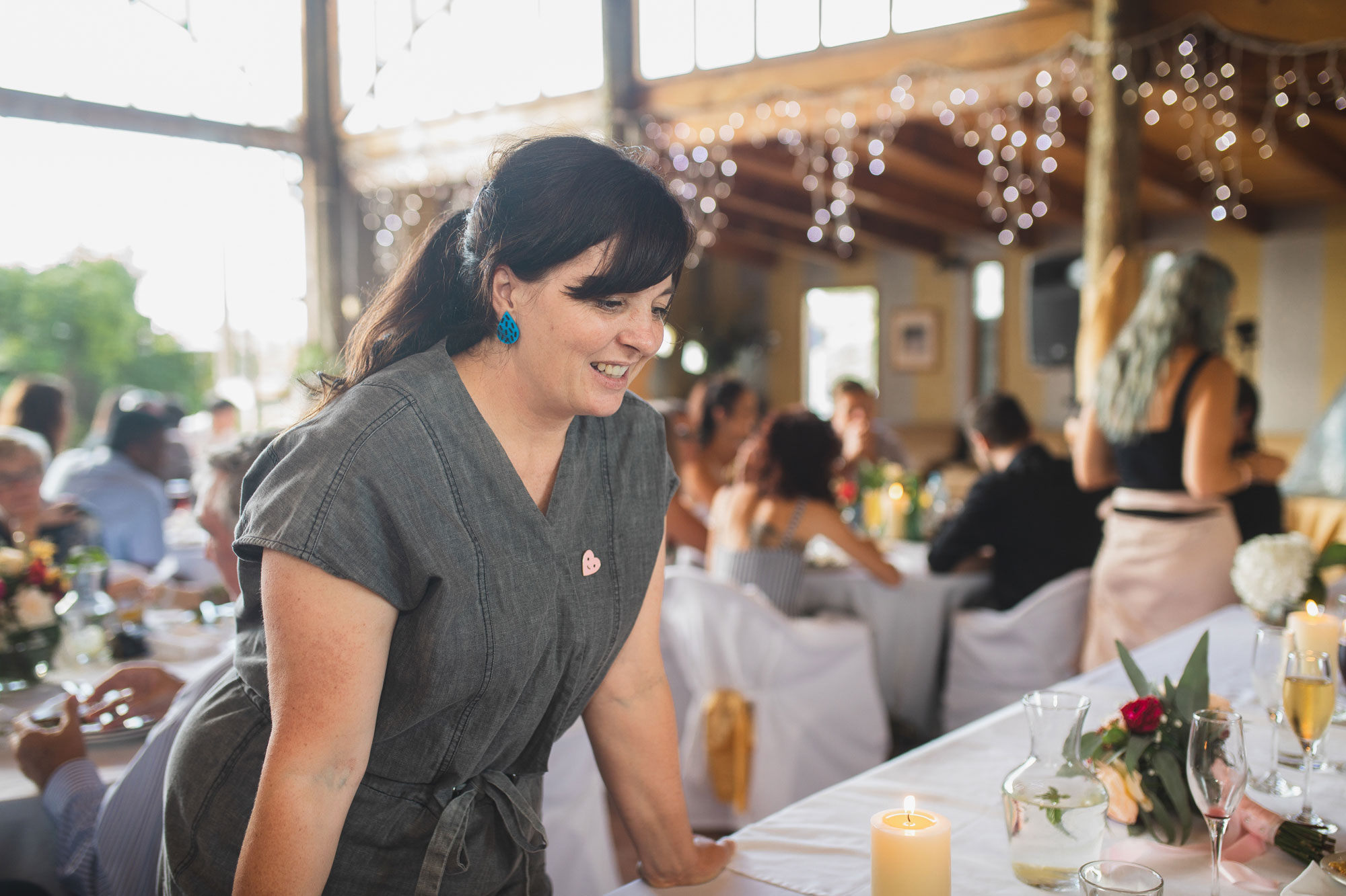 wedding guest at reception