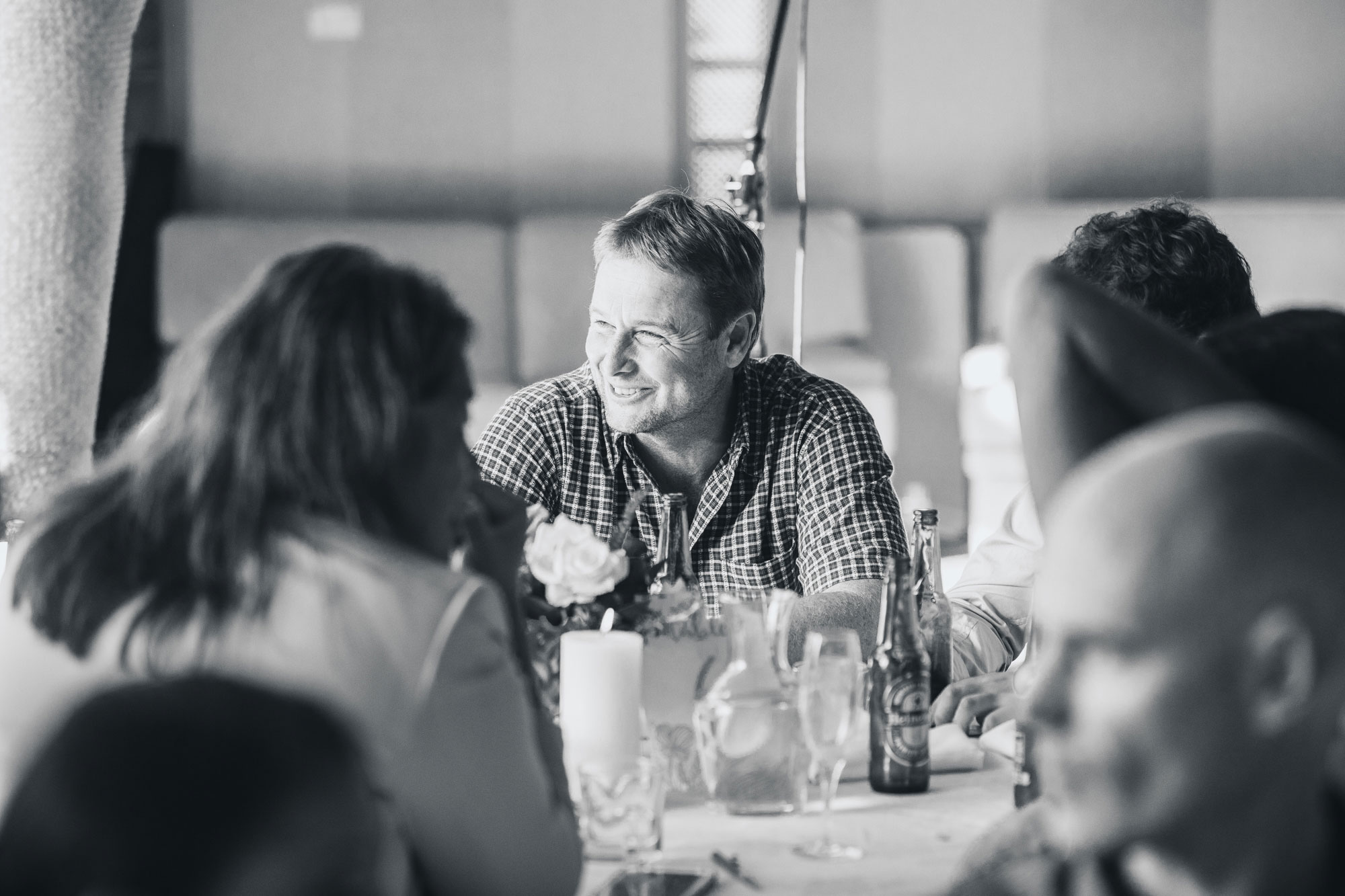 wedding guest looking on